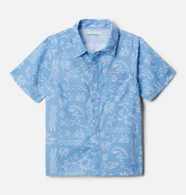 Columbia Boys' PFG Super Slack Tide Short Sleeve Camp Shirt by COLUMBIA
