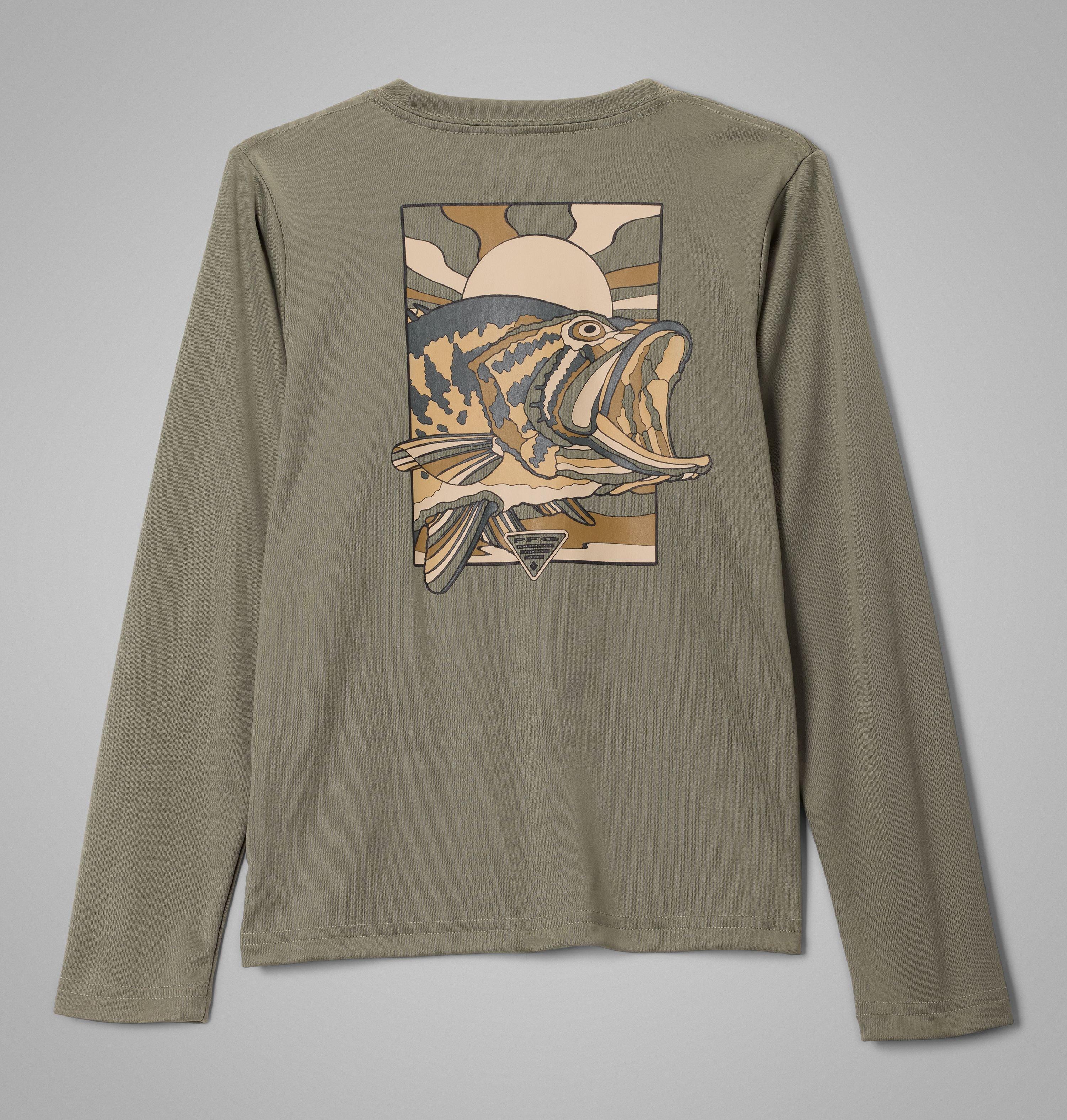 Columbia Boys' Terminal Tackle PFG Fish Shine Long Sleeve Shirt by COLUMBIA