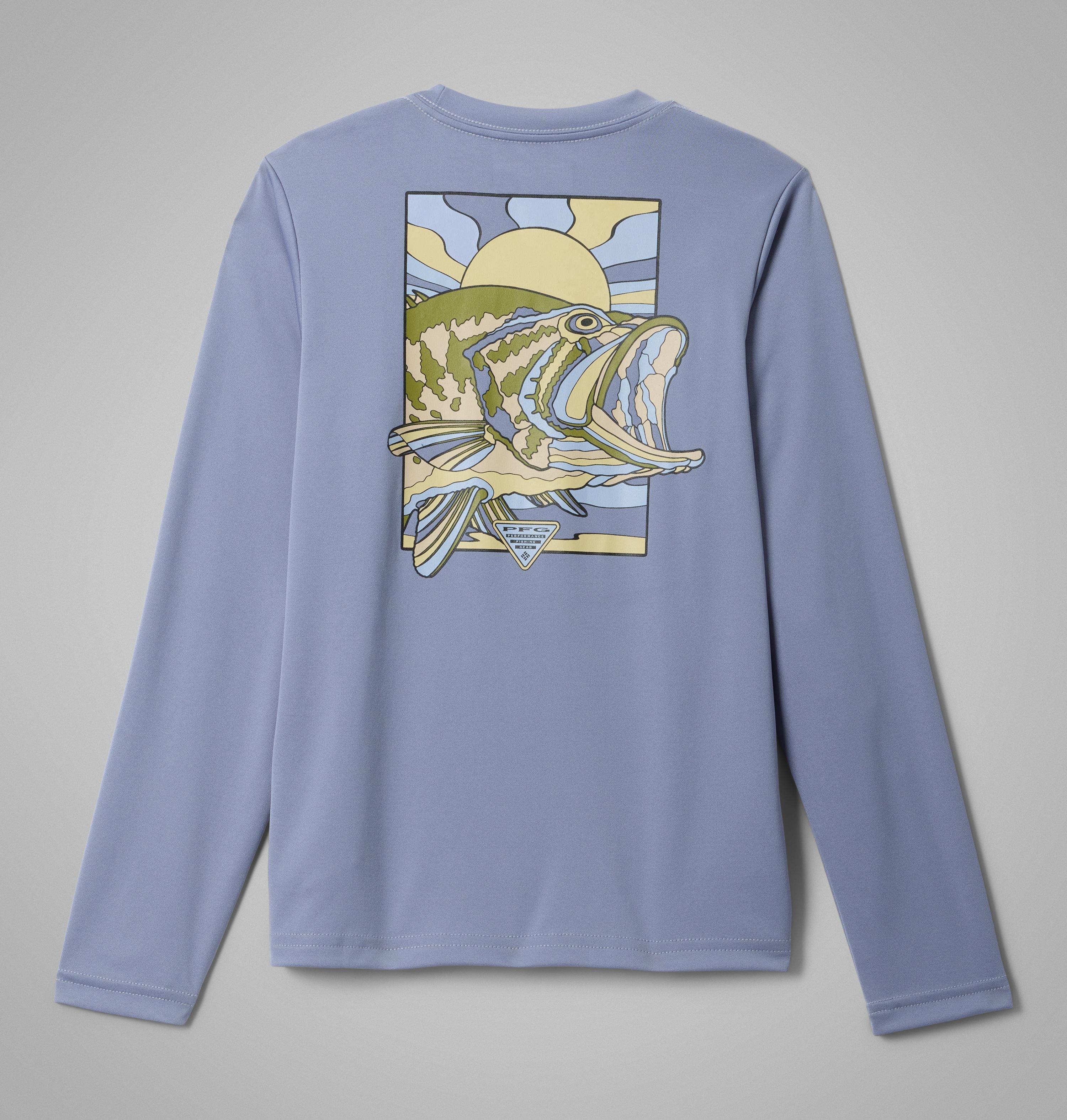 Columbia Boys' Terminal Tackle PFG Fish Shine Long Sleeve Shirt by COLUMBIA