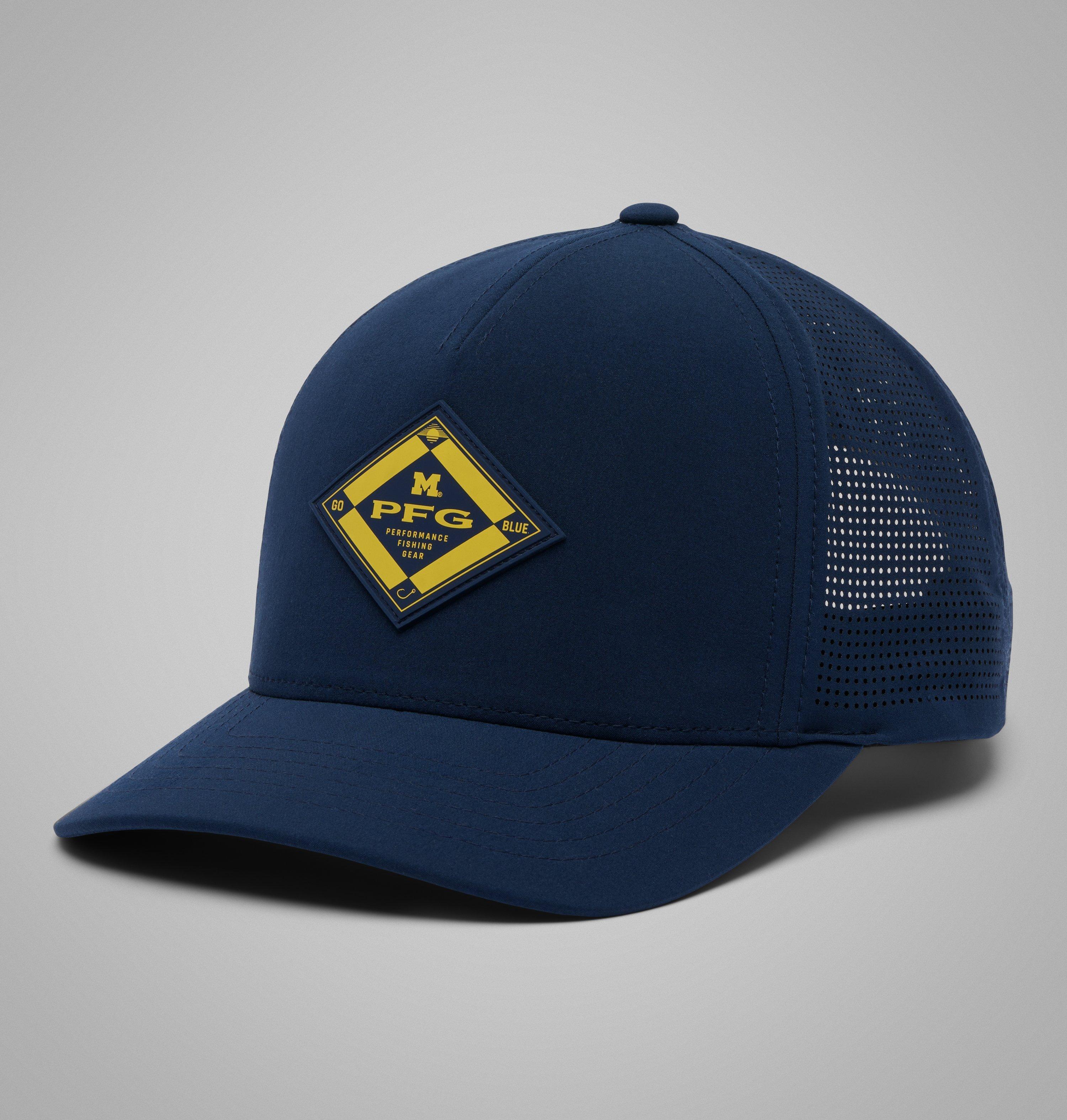 Columbia Collegiate PFG Elite 3D Stretch Snap Back - Michigan by COLUMBIA