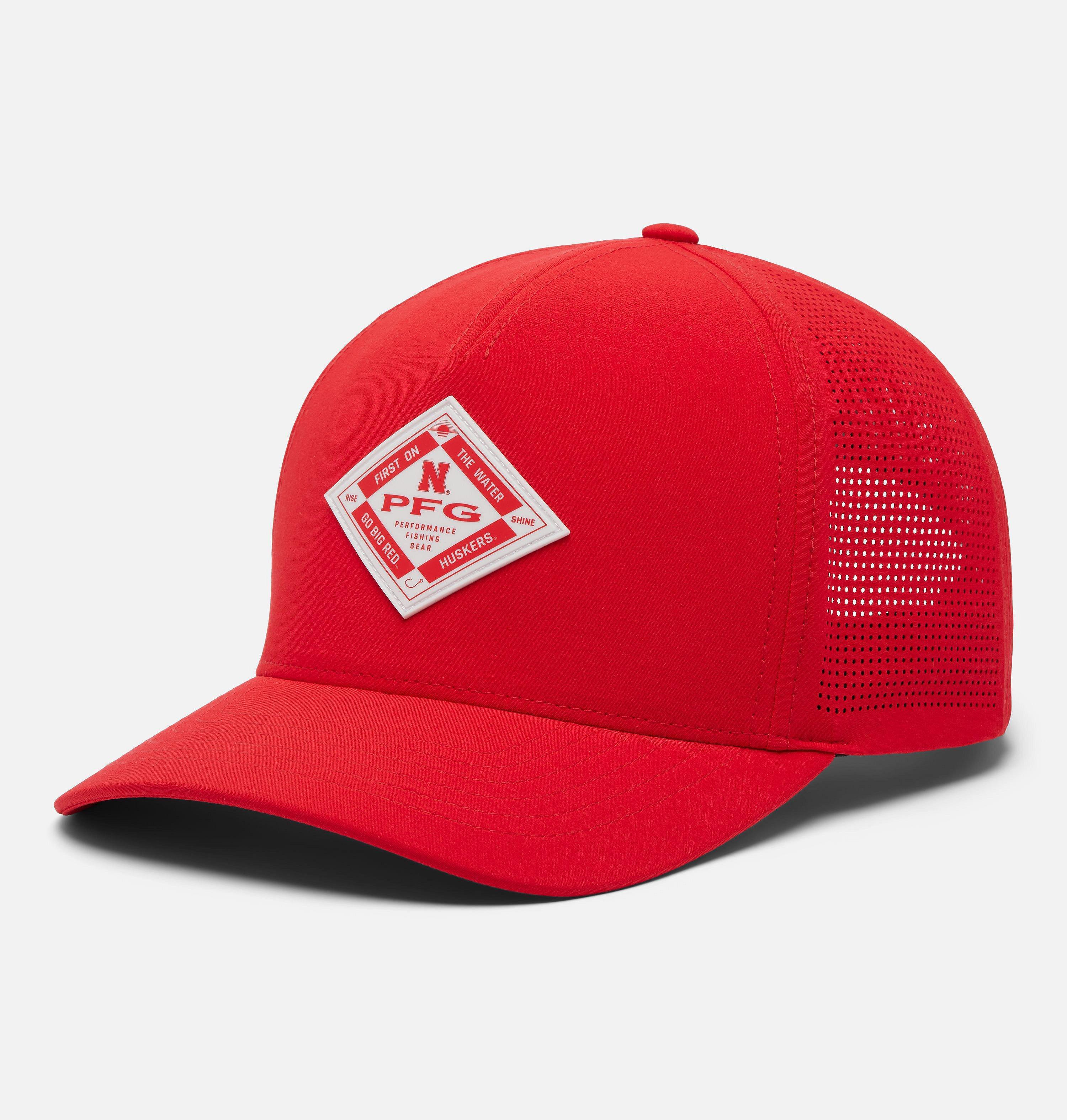 Columbia Collegiate PFG Elite 3D Stretch Snap Back - Nebraska by COLUMBIA
