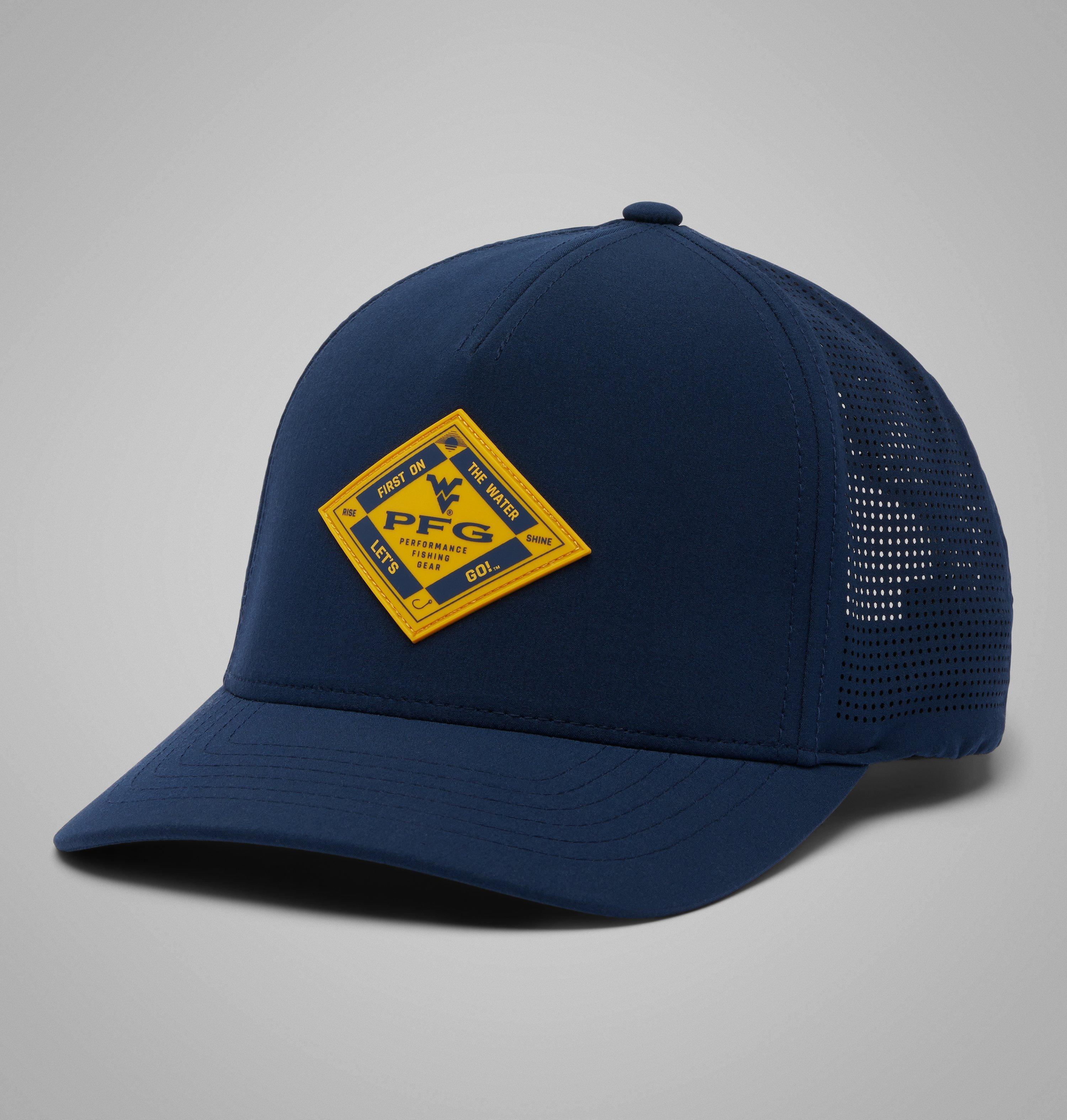 Columbia Collegiate PFG Elite 3D Stretch Snap Back - West Virginia by COLUMBIA