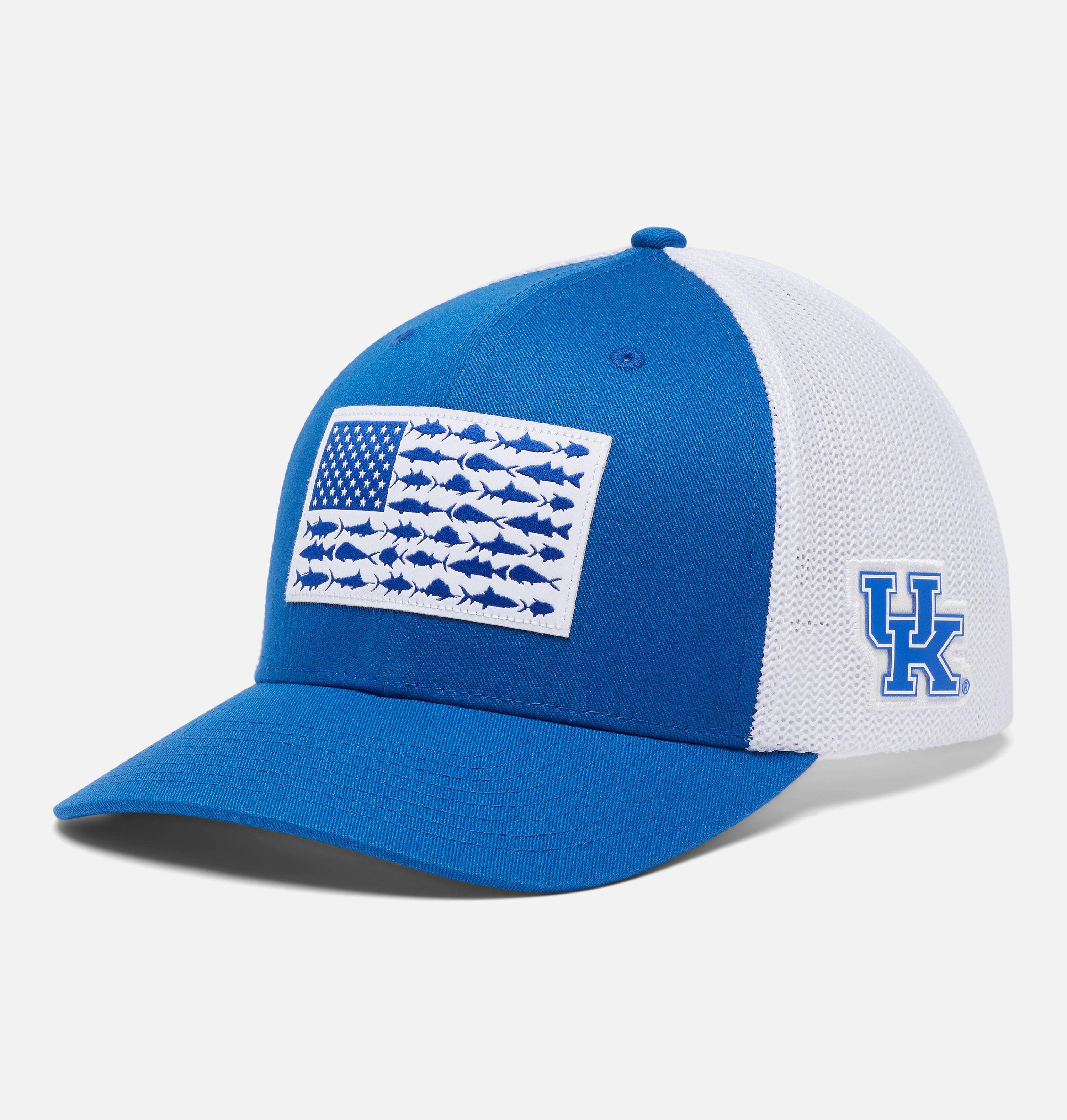 Columbia Collegiate PFG Mesh Fish Flag Ball Cap - Kentucky by COLUMBIA