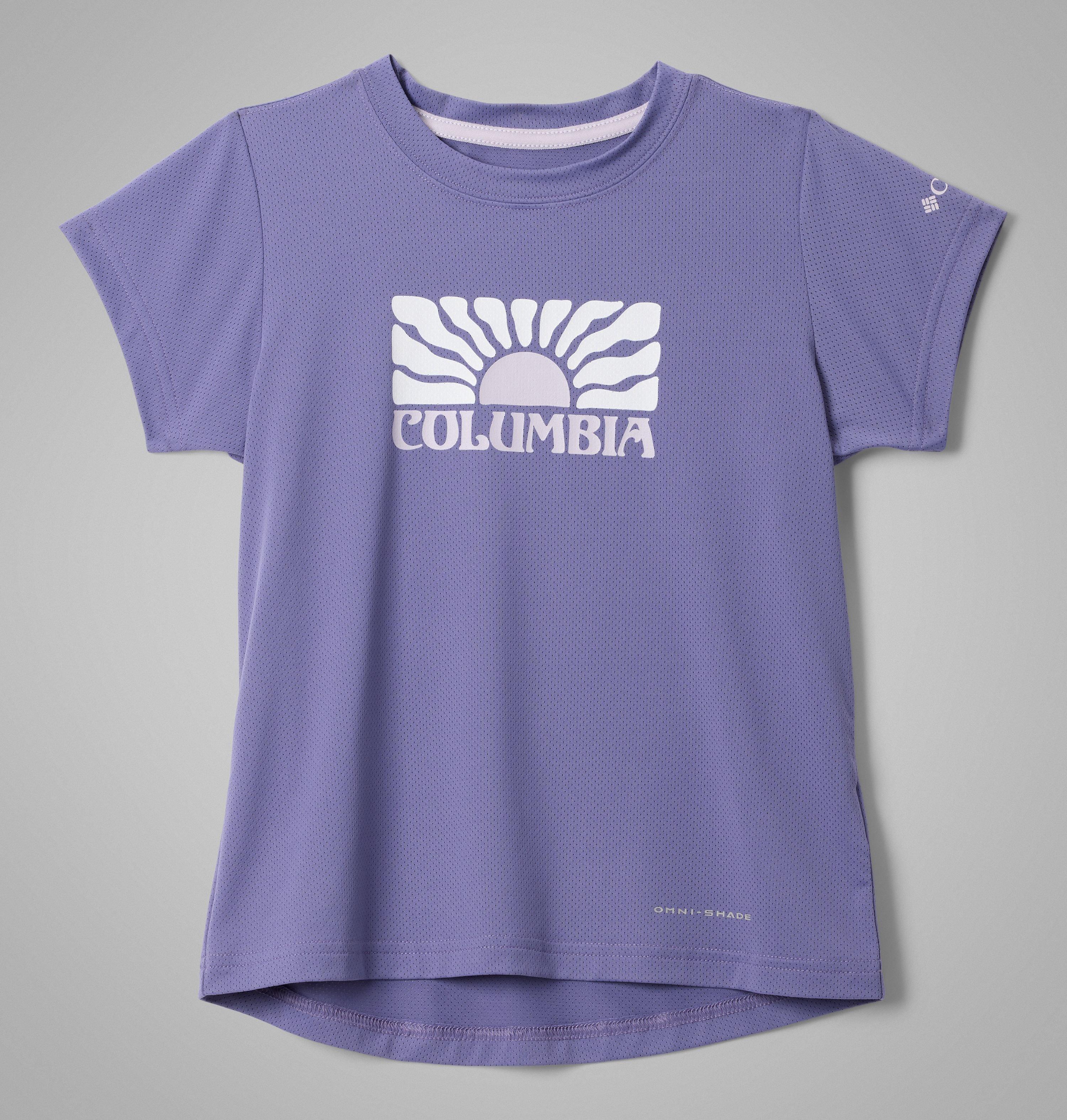 Columbia Girls' Tech Trail Utility Short Sleeve Graphic Crew by COLUMBIA