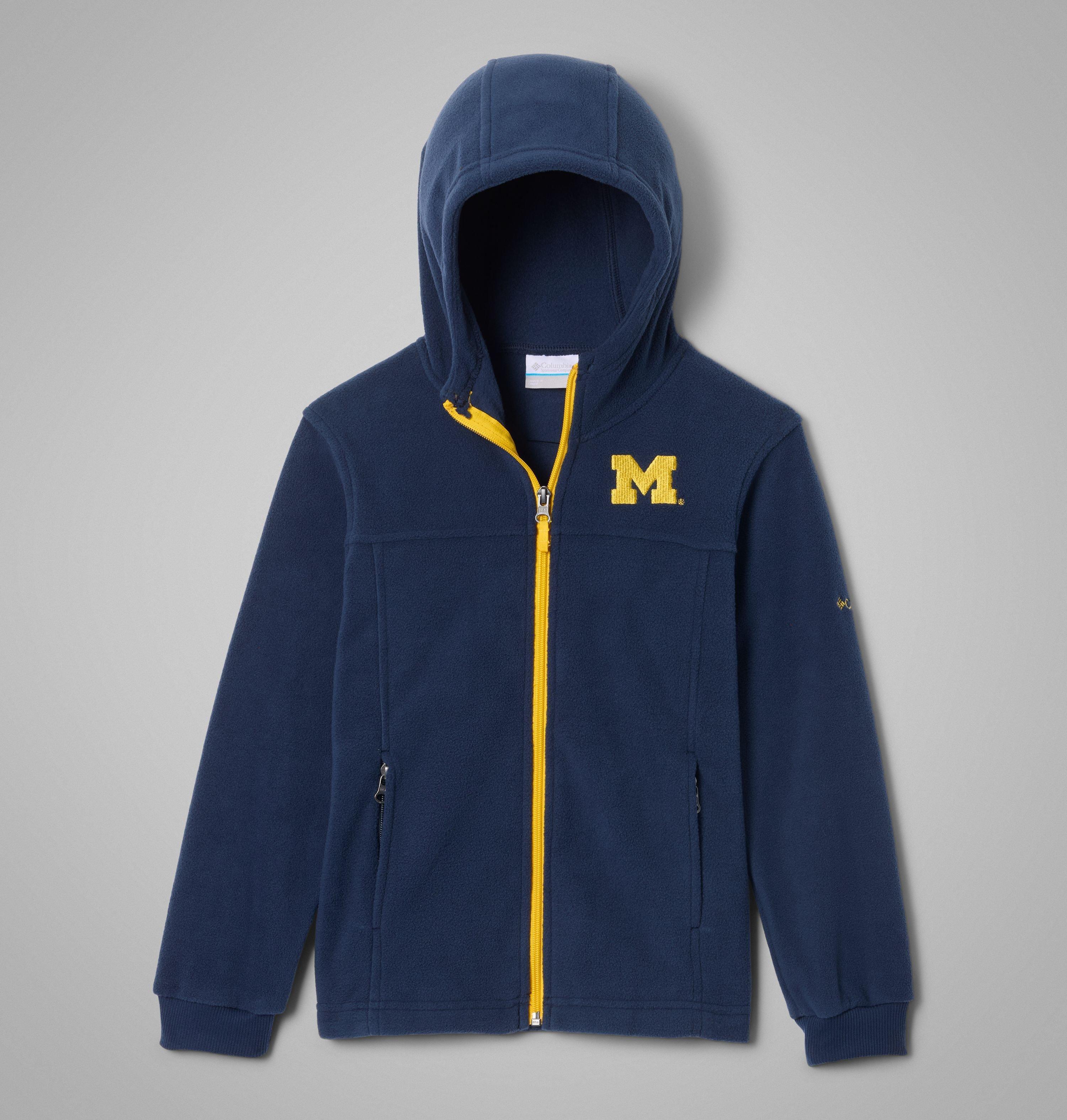 Columbia Kids' Collegiate Flanker Fleece Hoodie - Michigan by COLUMBIA