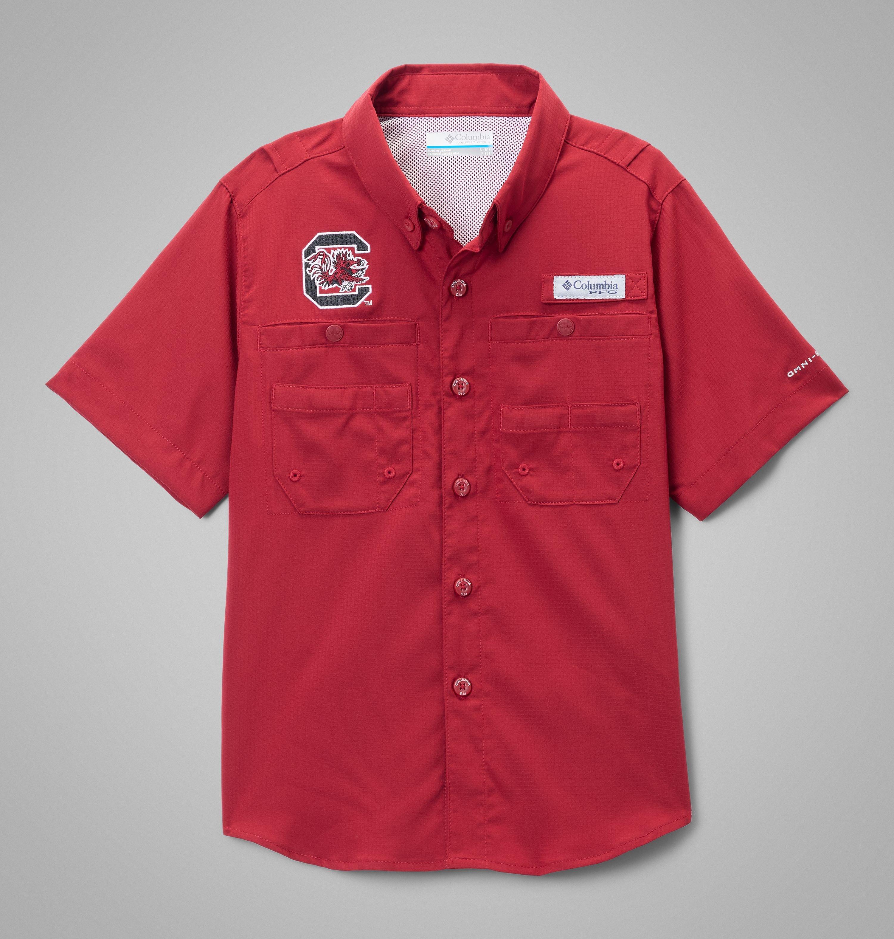 Columbia Kids' Collegiate PFG Tamiami Short Sleeve Shirt - South Carolina by COLUMBIA