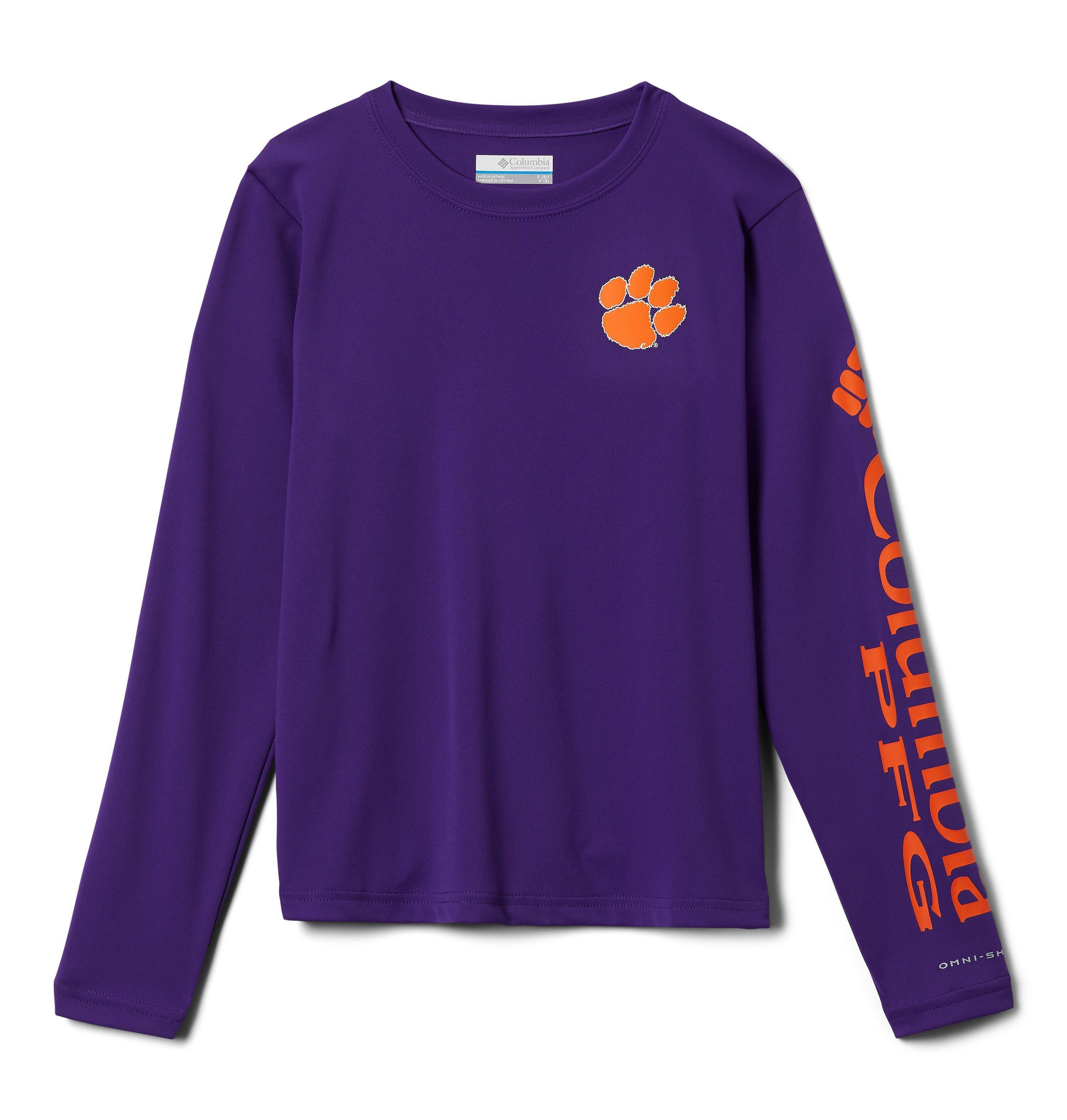Columbia Kids' Collegiate PFG Terminal Tackle Long Sleeve Shirt - Clemson by COLUMBIA