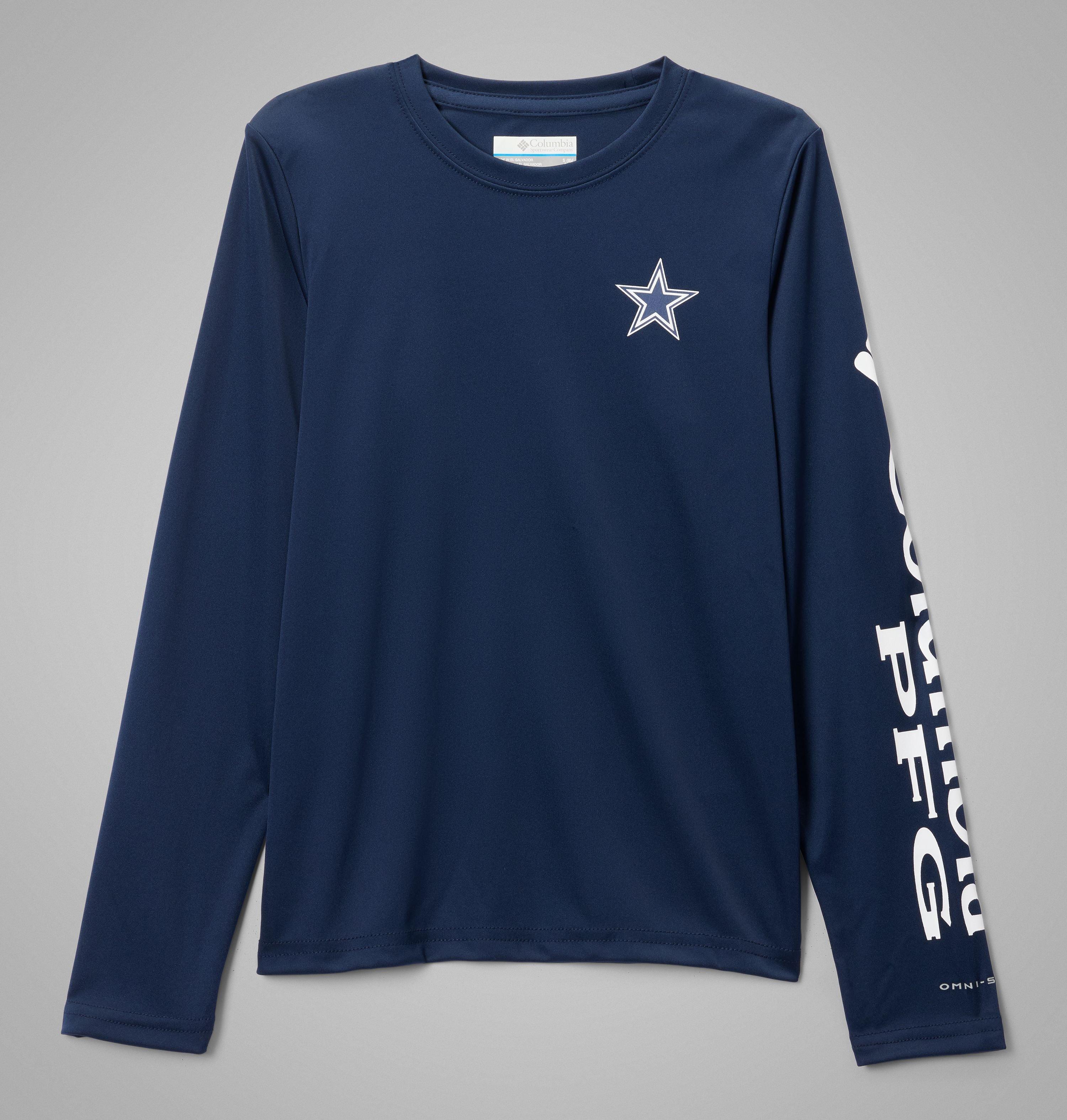 Columbia Kids' Collegiate PFG Terminal Tackle Long Sleeve Shirt - Dallas Cowboys by COLUMBIA