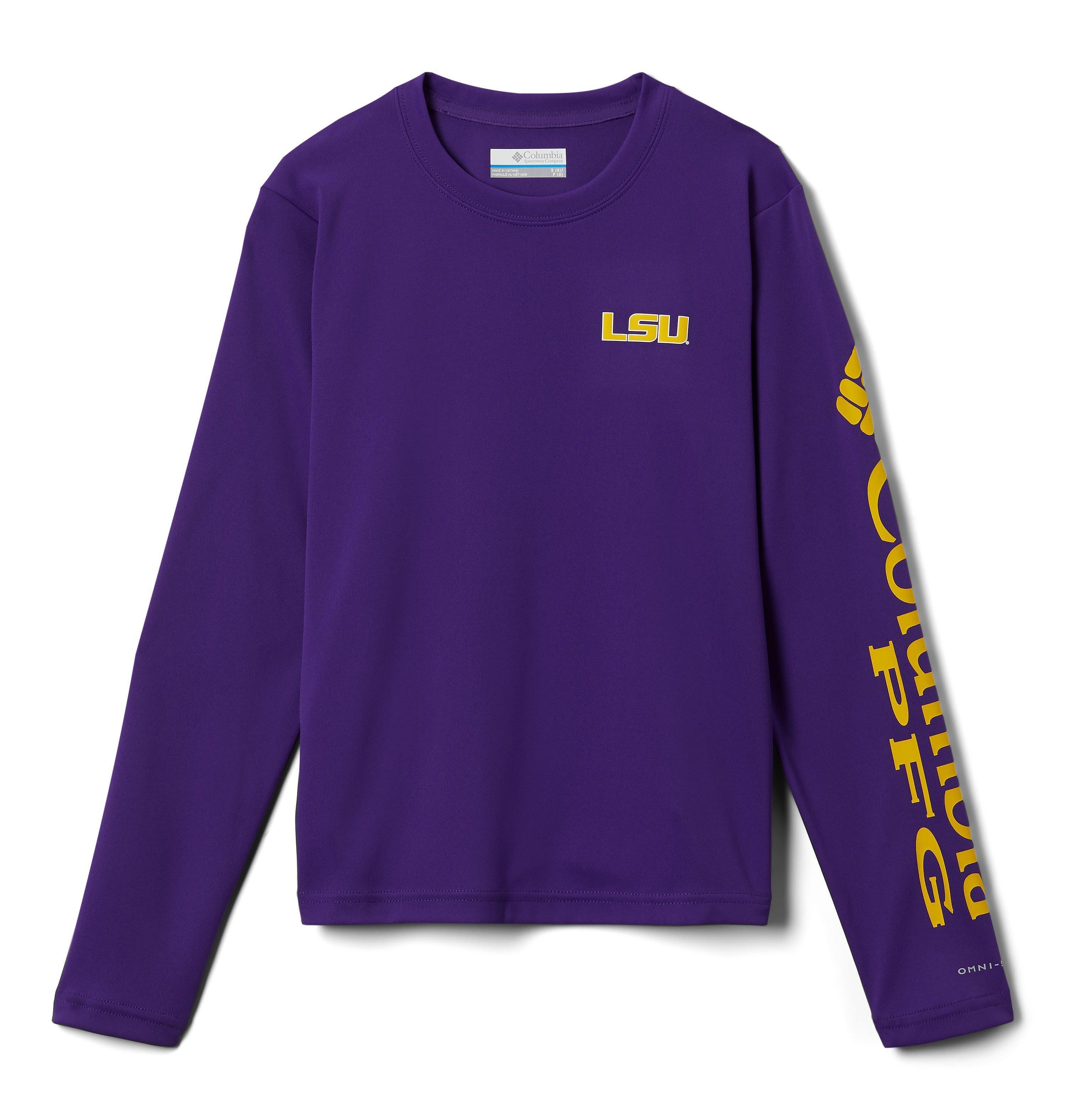Columbia Kids' Collegiate PFG Terminal Tackle Long Sleeve Shirt - LSU by COLUMBIA