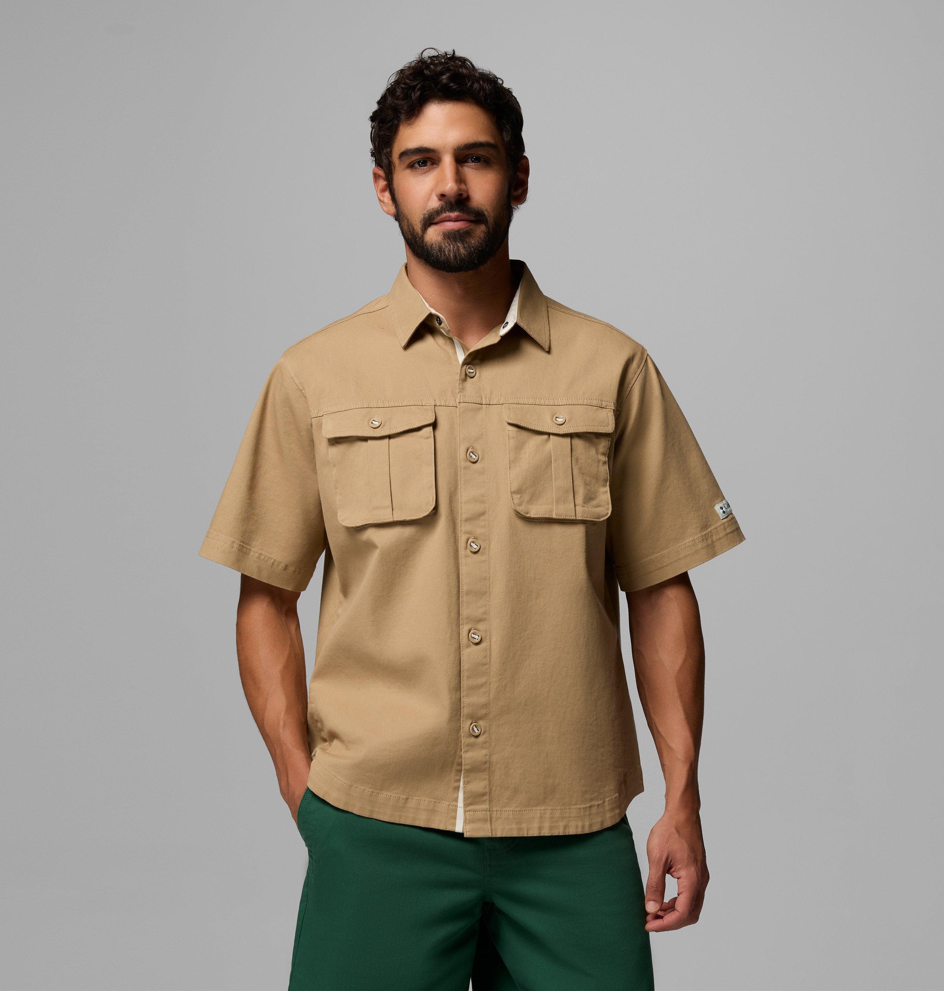 Columbia Men's Acker Rock Twill Short Sleeve Button Up Shirt by COLUMBIA