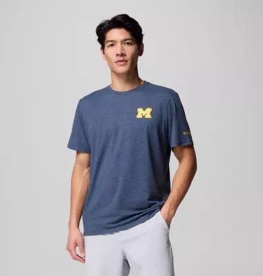 Columbia Men's Collegiate PFG Short Sleeve Shirt - Michigan by COLUMBIA