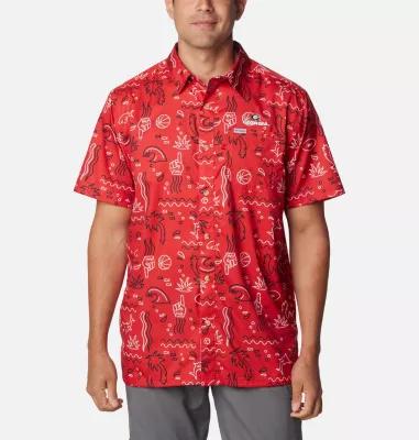 Columbia Men's Collegiate PFG Super Slack Tide Shirt - Georgia by COLUMBIA