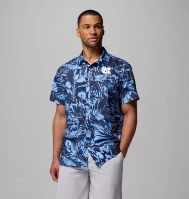 Columbia Men's Collegiate PFG Super Slack Tide Shirt - North Carolina by COLUMBIA
