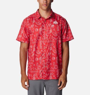 Columbia Men's Collegiate PFG Super Slack Tide Shirt - Ohio State by COLUMBIA
