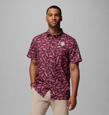 Columbia Men's Collegiate PFG Super Slack Tide Shirt - Texas A&M by COLUMBIA