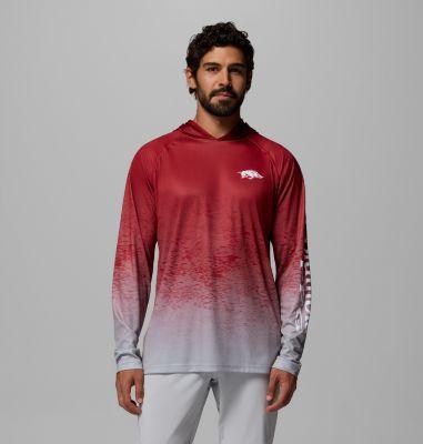 Columbia Men's Collegiate PFG Super Terminal Tackle Hoodie - Arkansas by COLUMBIA