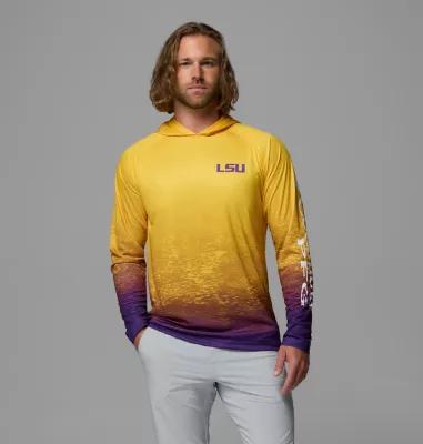 Columbia Men's Collegiate PFG Super Terminal Tackle Hoodie - Louisiana by COLUMBIA