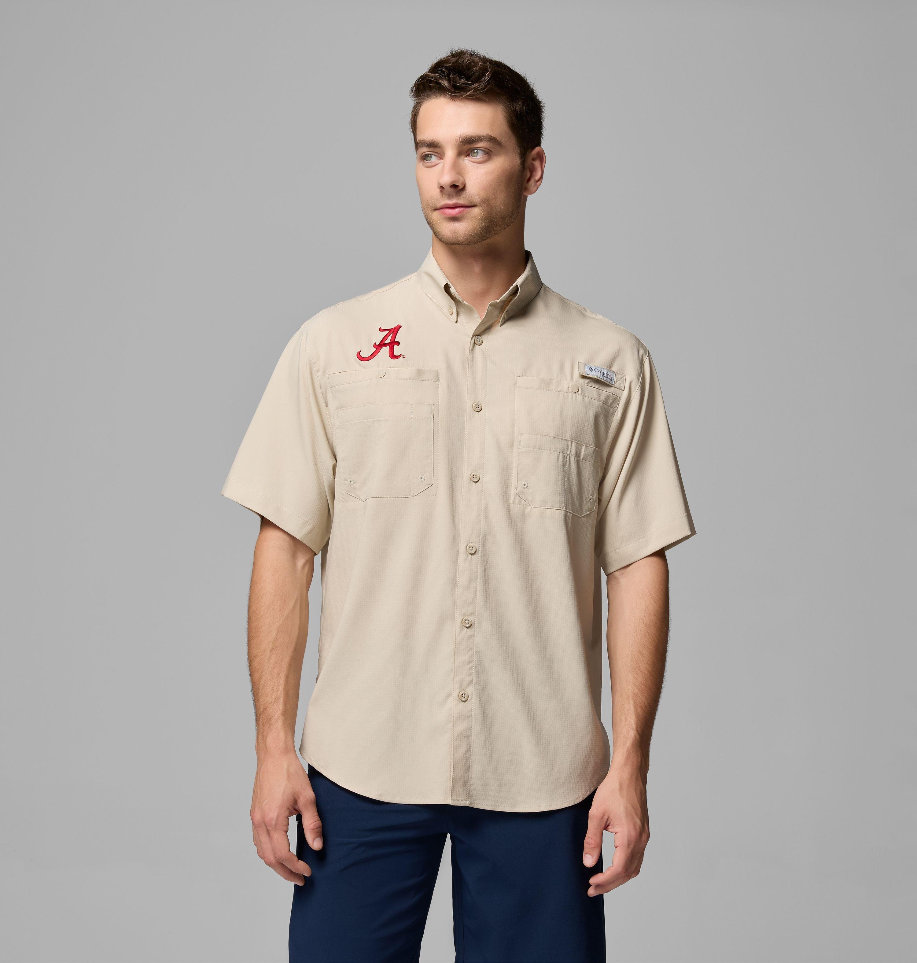 Columbia Men's Collegiate PFG Tamiami Short Sleeve Shirt - Alabama by COLUMBIA