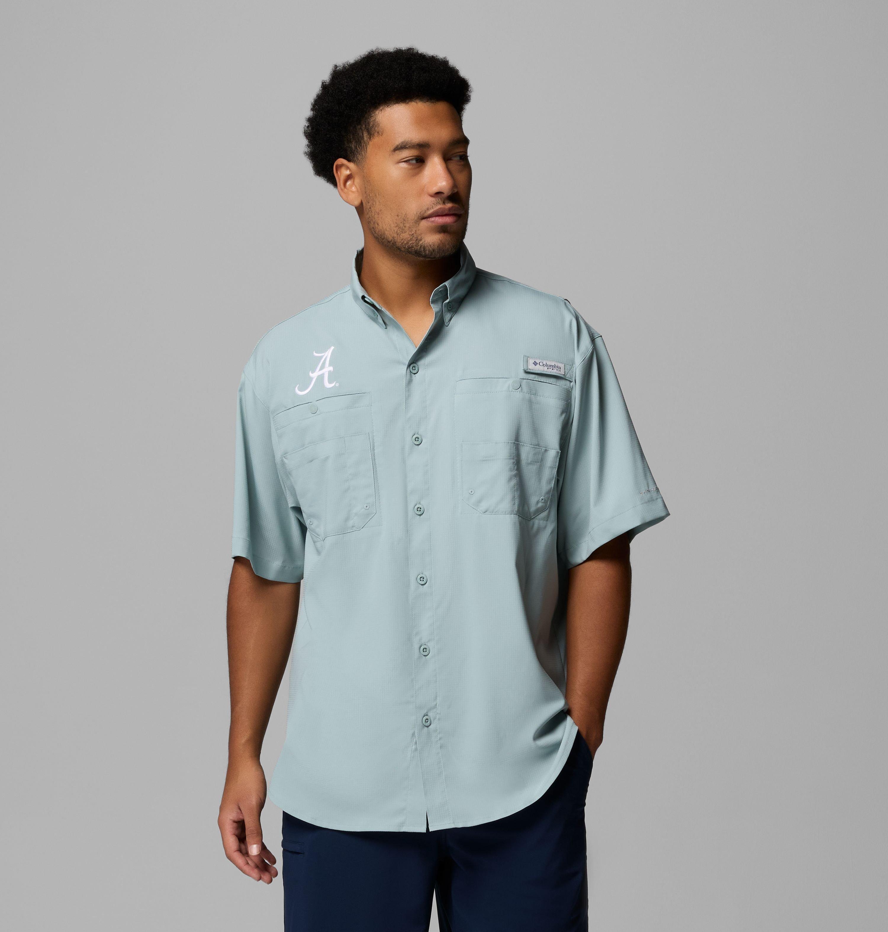 Columbia Men's Collegiate PFG Tamiami Short Sleeve Shirt - Alabama by COLUMBIA