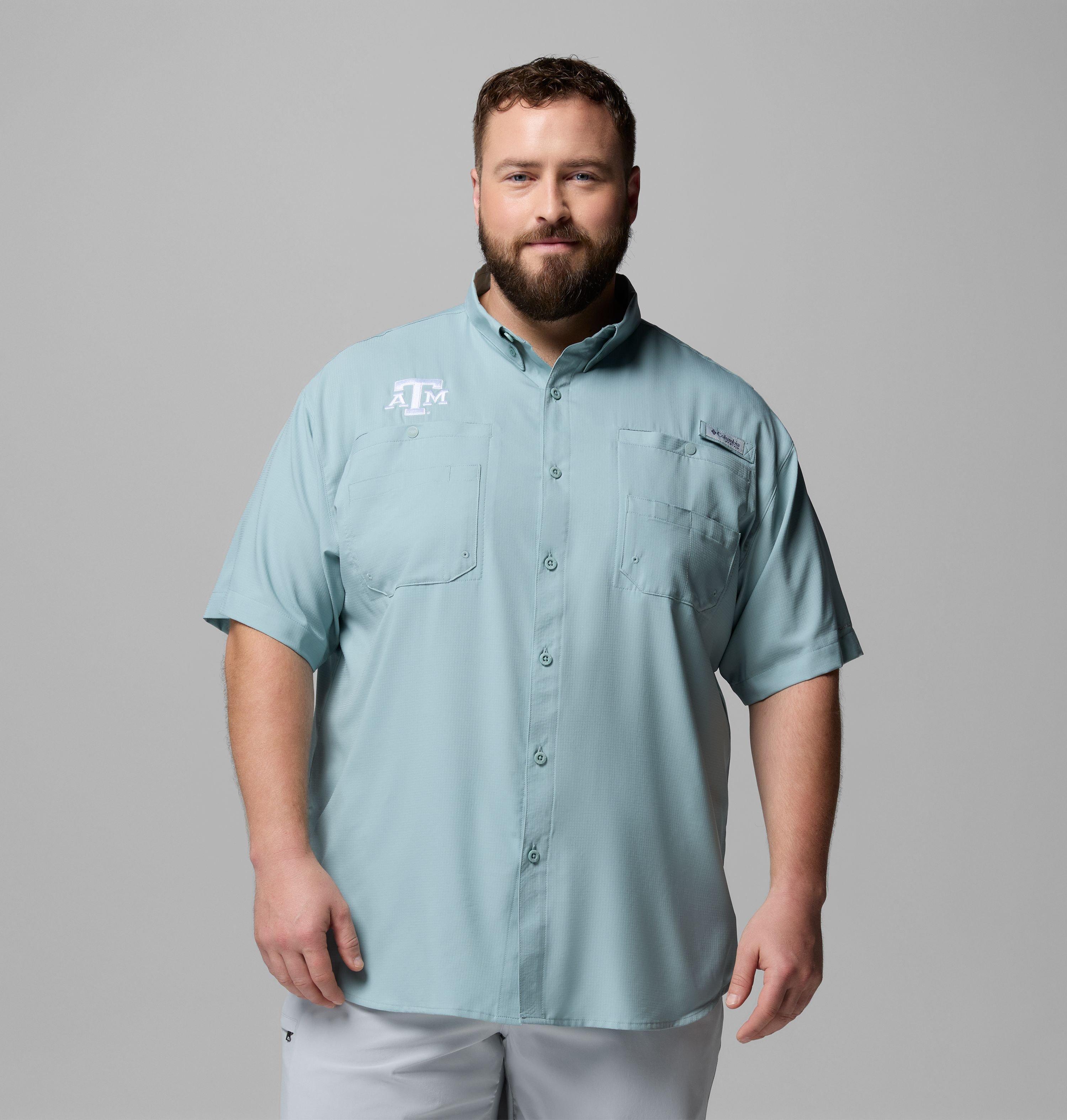 Columbia Men's Collegiate PFG Tamiami Short Sleeve Shirt - Big - Texas A&M by COLUMBIA