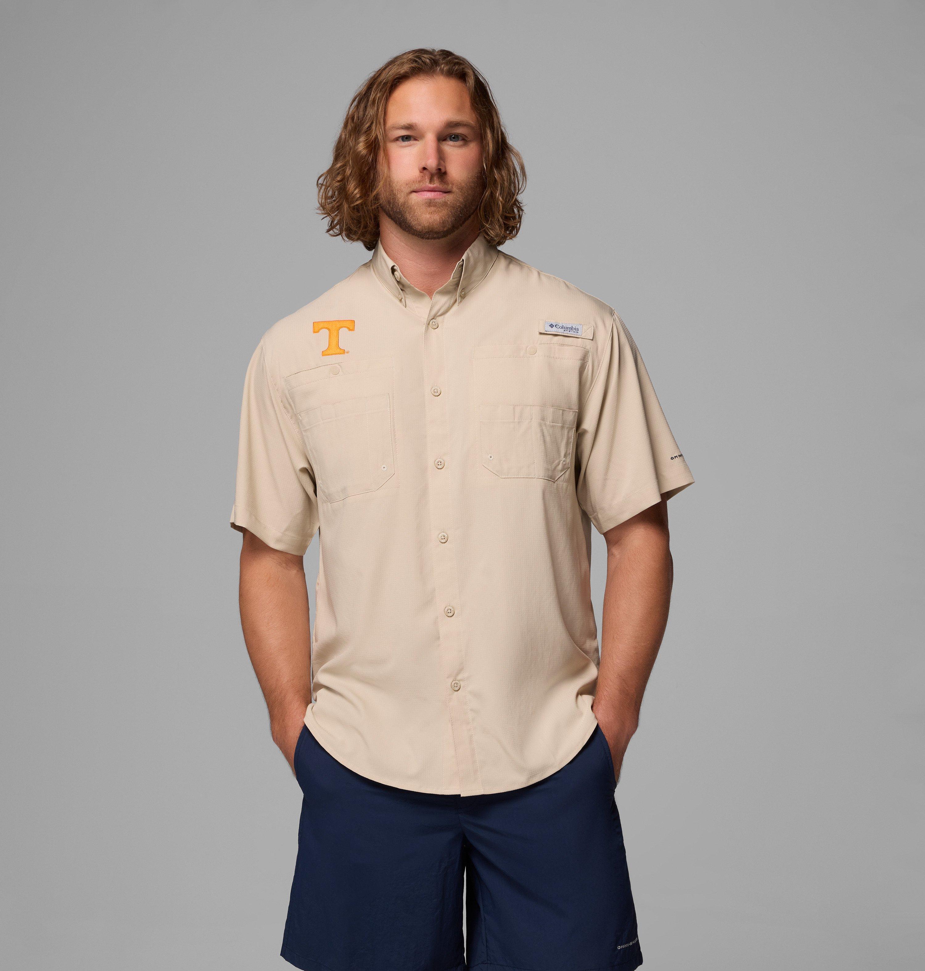 Columbia Men's Collegiate PFG Tamiami Short Sleeve Shirt - Tall - Tennessee by COLUMBIA