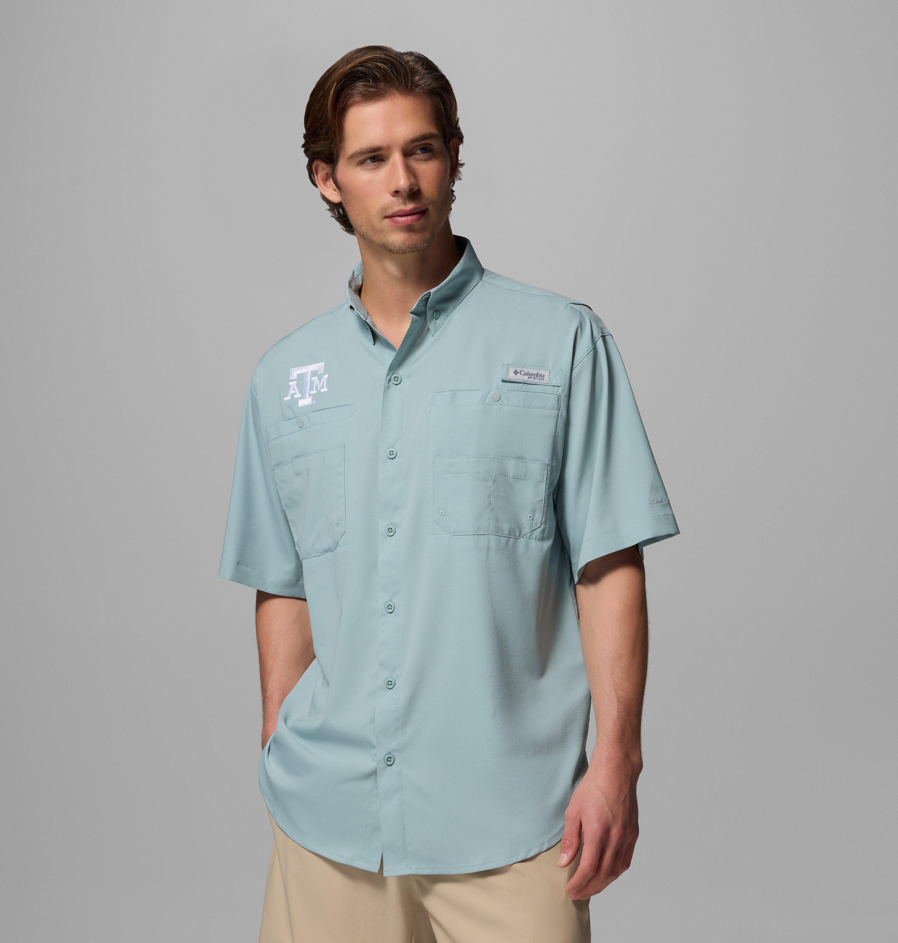 Columbia Men's Collegiate PFG Tamiami Short Sleeve Shirt - Tall - Texas A&M by COLUMBIA