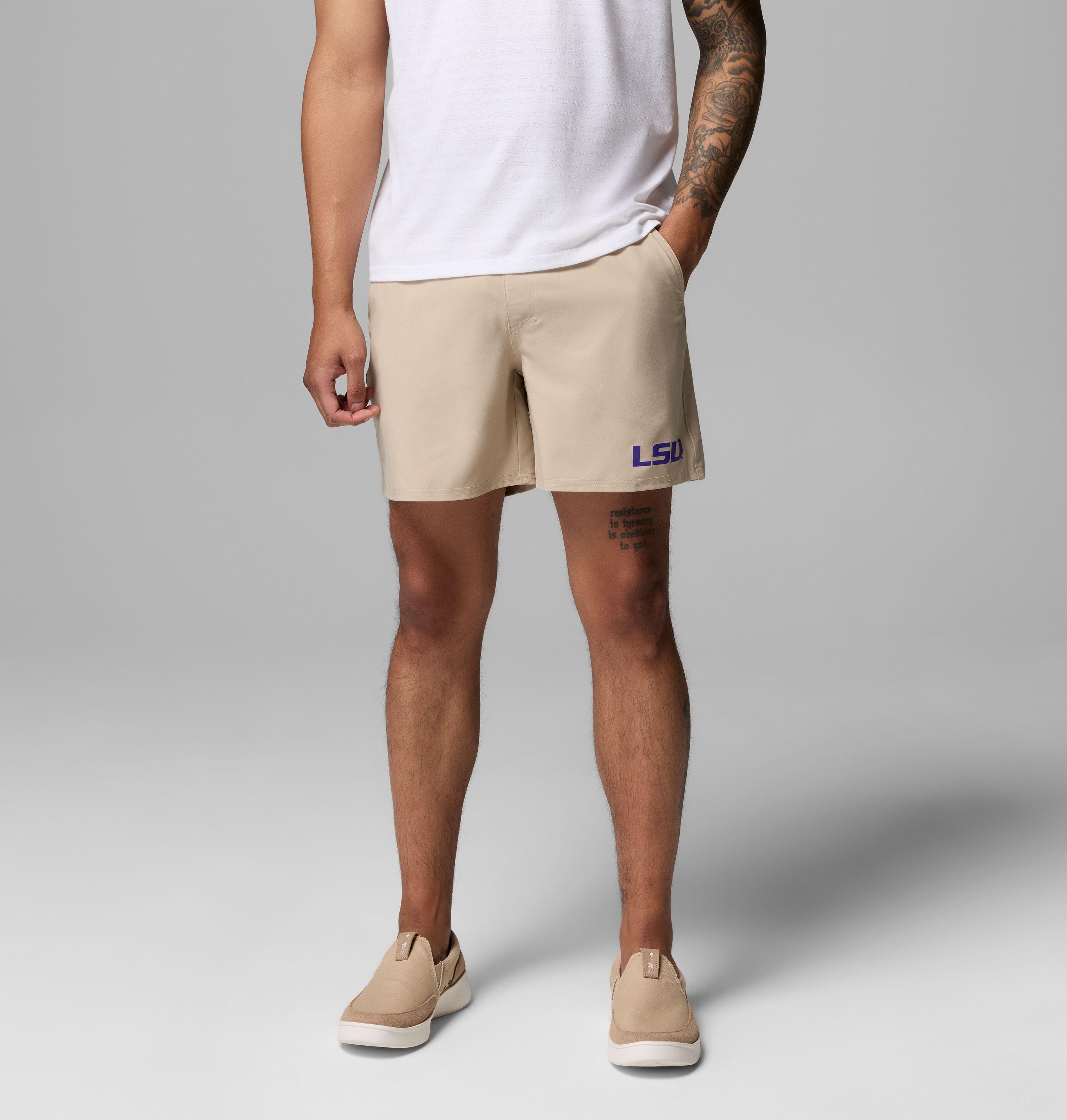 Columbia Men's Collegiate PFG Terminal Roamer Stretch Shorts - LSU by COLUMBIA