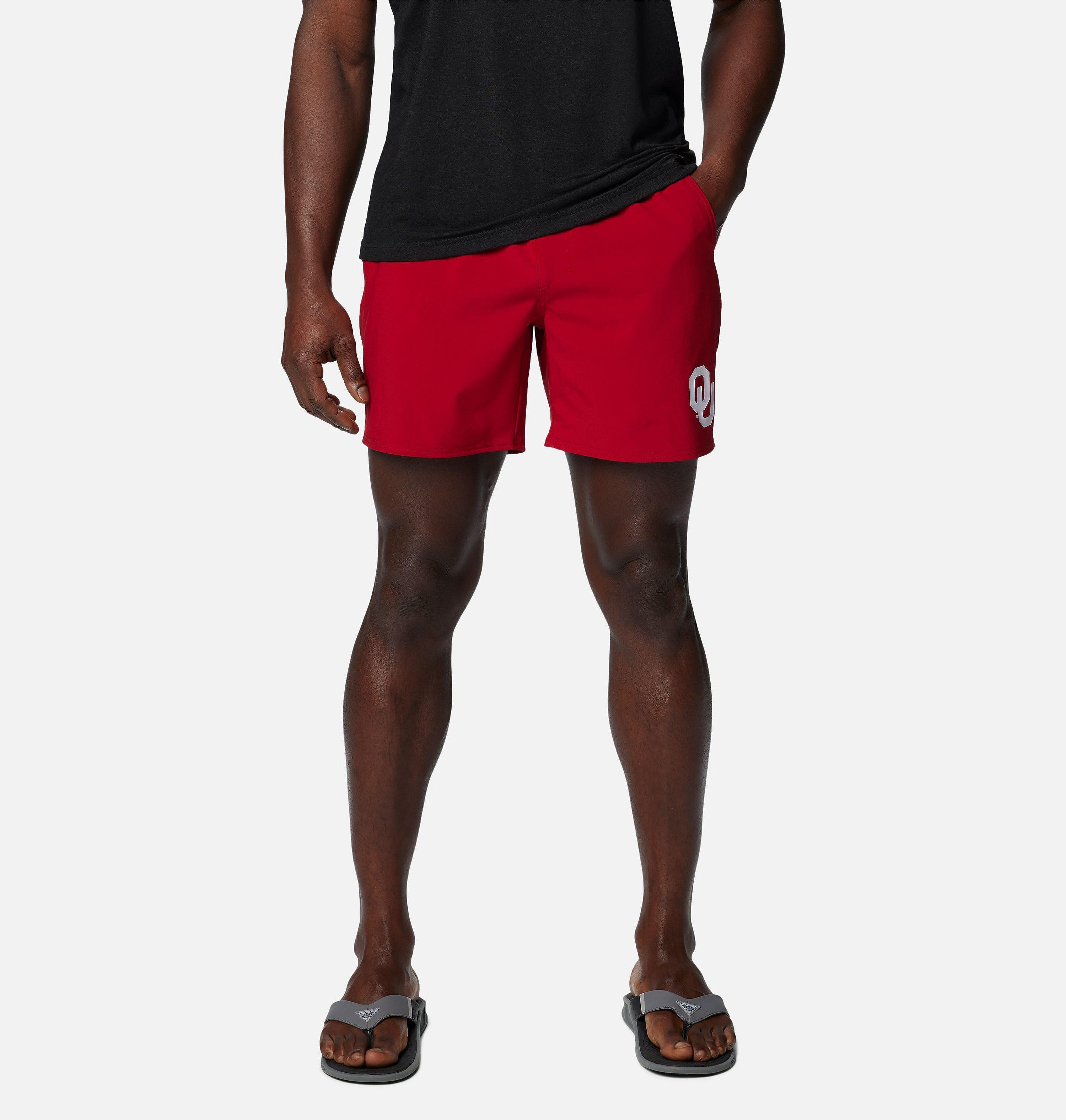 Columbia Men's Collegiate PFG Terminal Roamer Stretch Shorts - Oklahoma by COLUMBIA