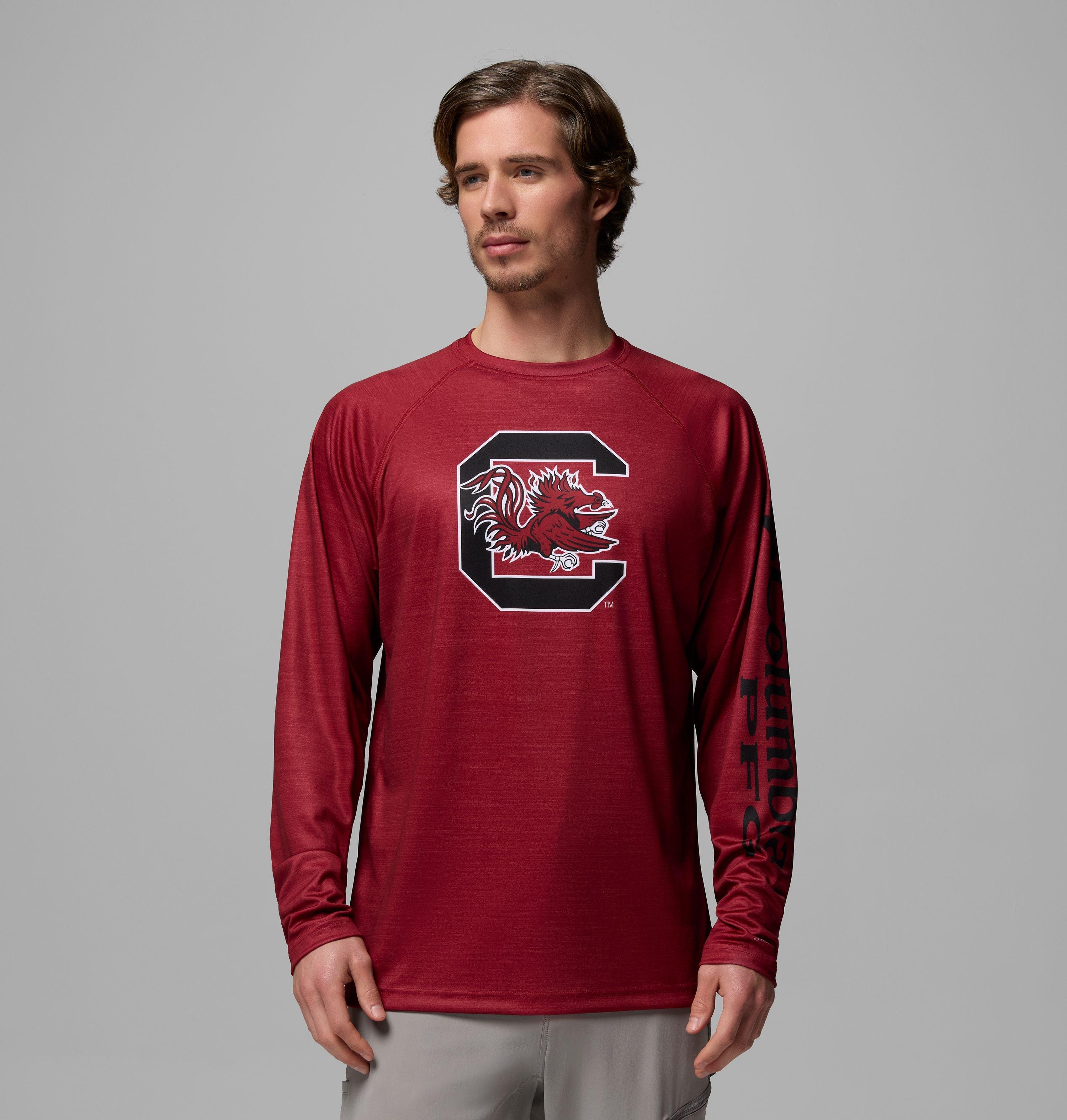 Columbia Men's Collegiate PFG Terminal Tackle Heather Long Sleeve Shirt - South Carolina by COLUMBIA
