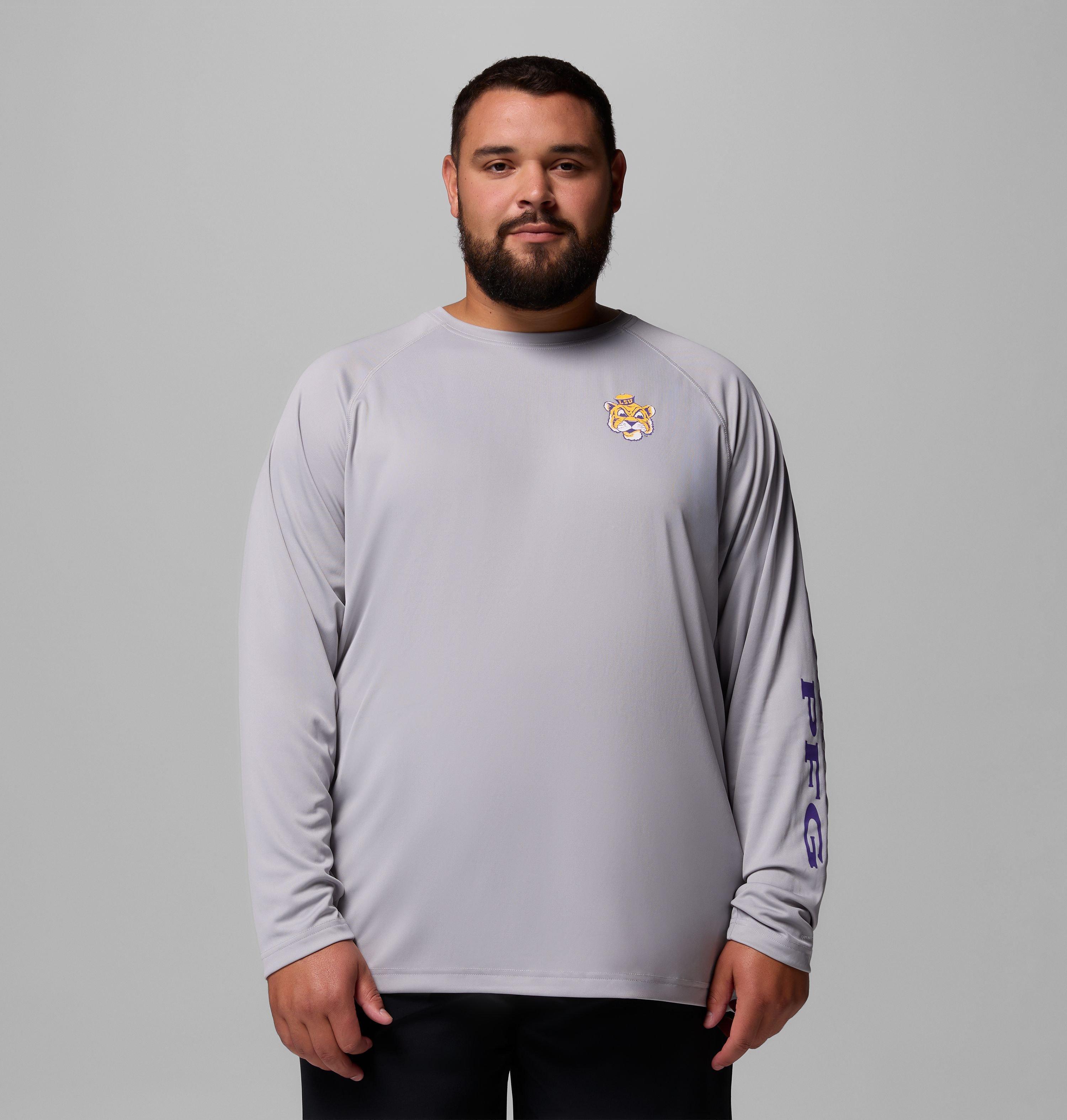 Columbia Men's Collegiate PFG Terminal Tackle Long Sleeve Shirt - Big - LSU by COLUMBIA