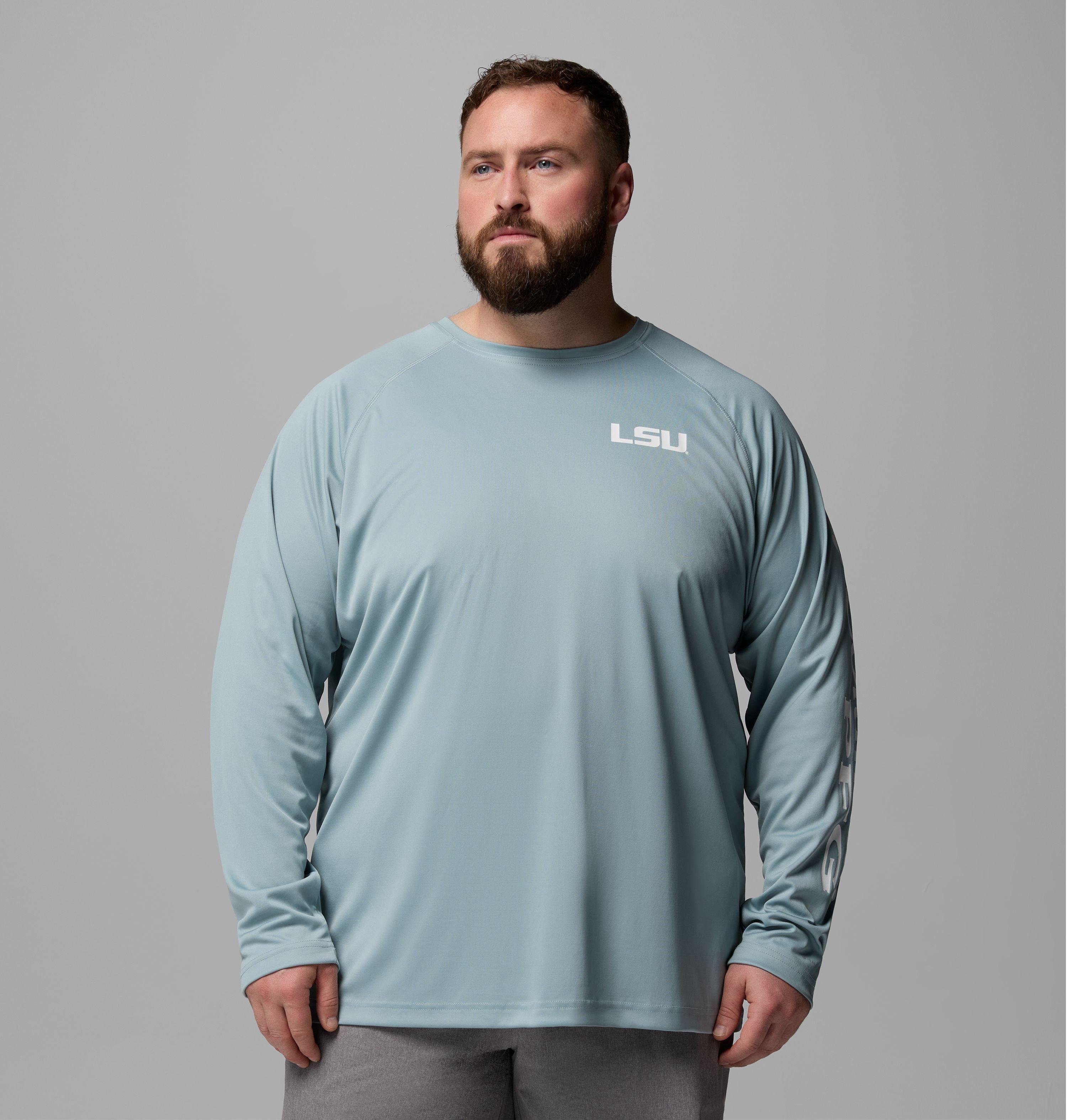 Columbia Men's Collegiate PFG Terminal Tackle Long Sleeve Shirt - Big - LSU by COLUMBIA