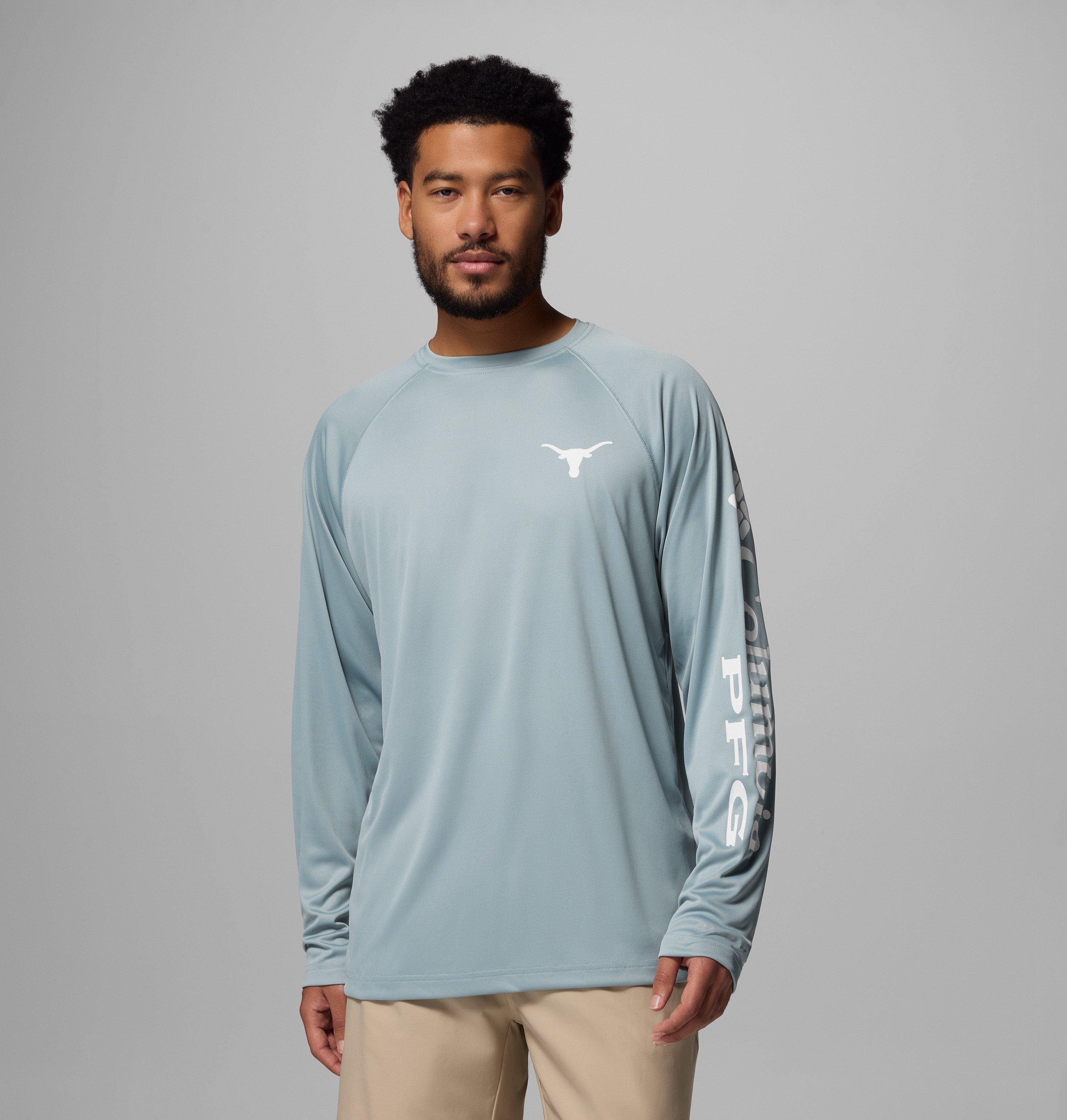 Columbia Men's Collegiate PFG Terminal Tackle Long Sleeve Shirt - Tall - Texas by COLUMBIA