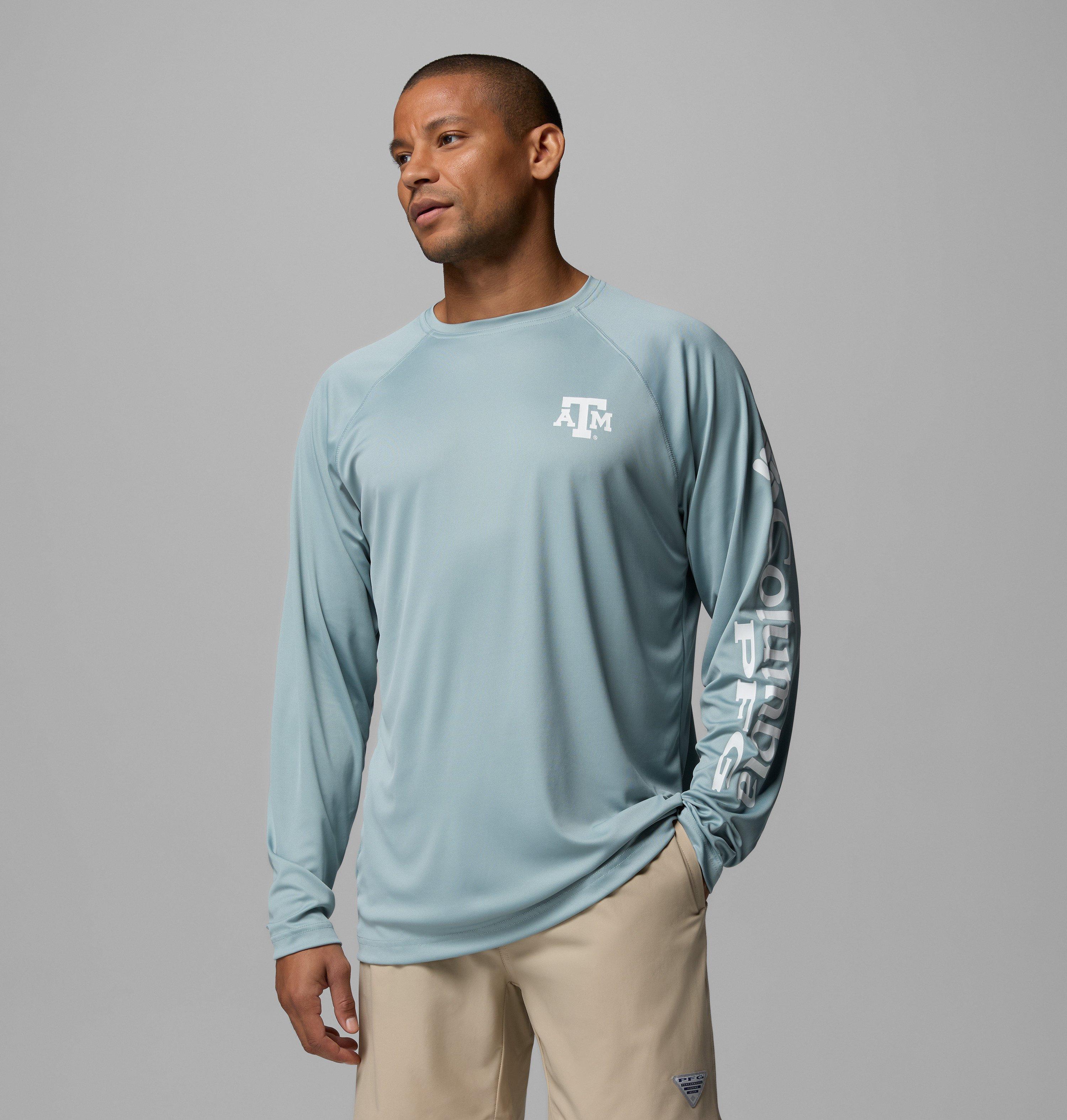 Columbia Men's Collegiate PFG Terminal Tackle Long Sleeve Shirt - Tall - Texas A&M by COLUMBIA
