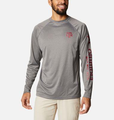 Columbia Men's Collegiate PFG Terminal Tackle Long Sleeve Shirt - Texas A&M by COLUMBIA