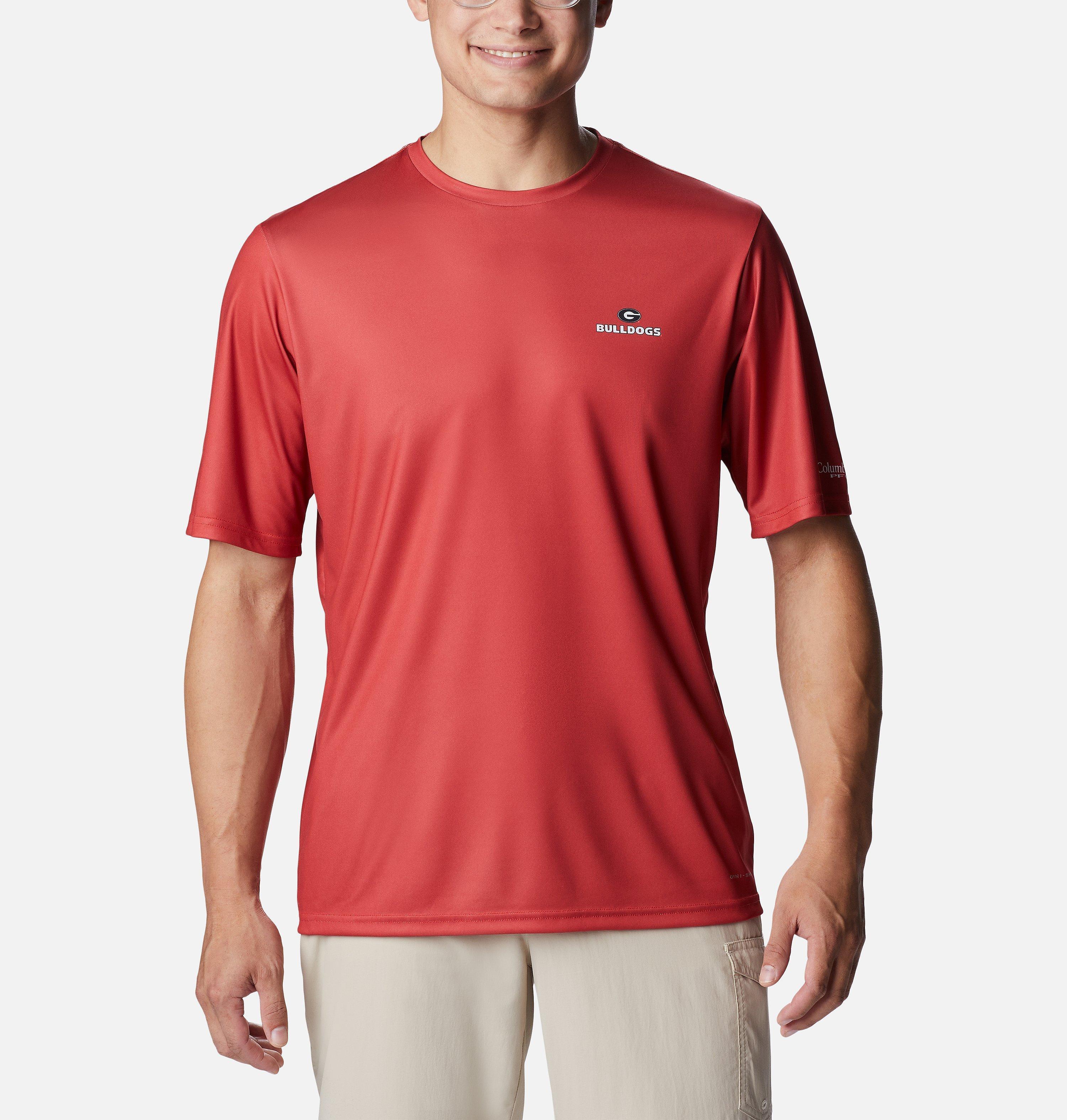 Columbia Men's Collegiate PFG Terminal Tackle Short Sleeve Shirt - Georgia by COLUMBIA