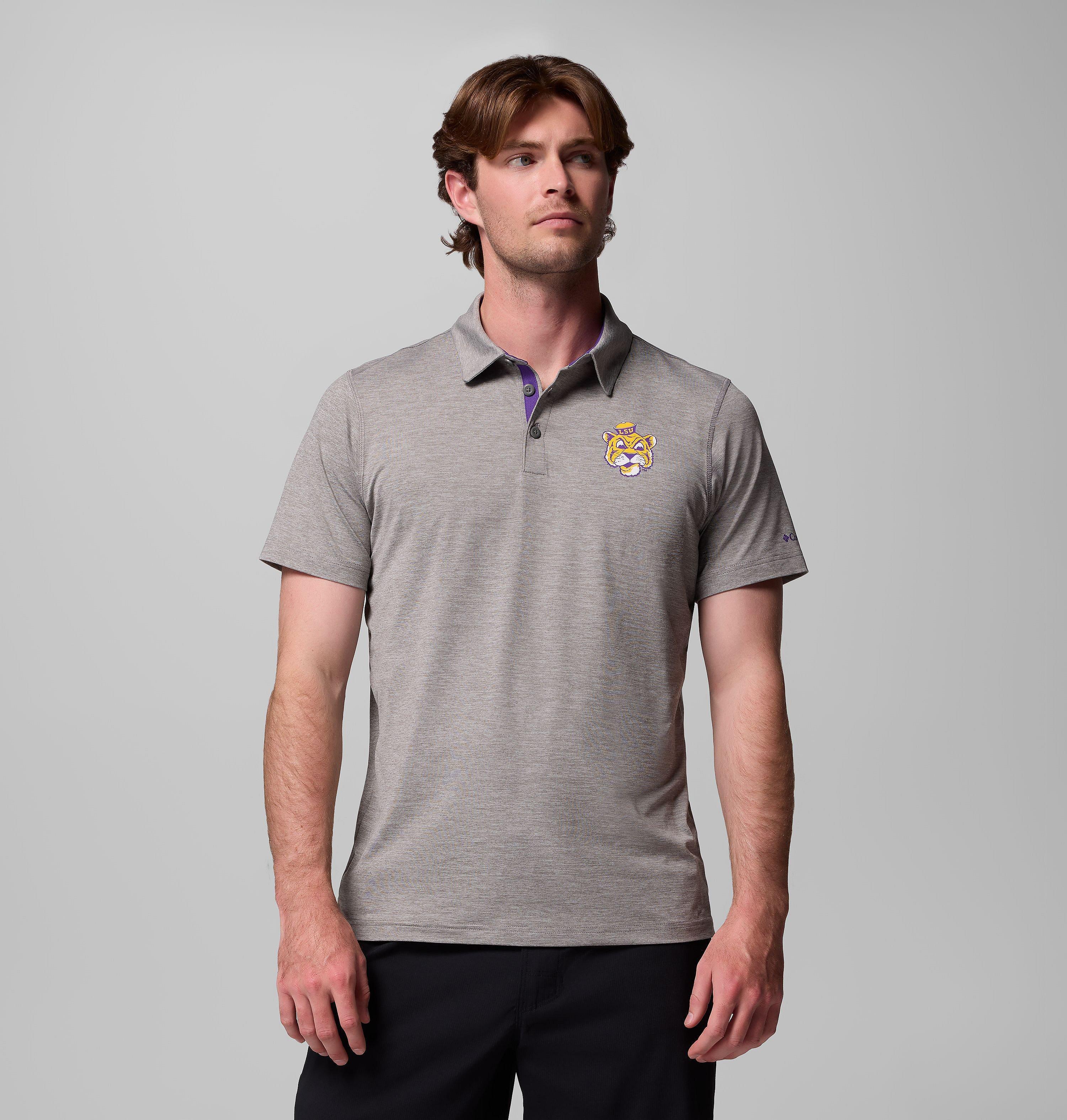Columbia Men's Collegiate Tech Trail Polo - LSU by COLUMBIA