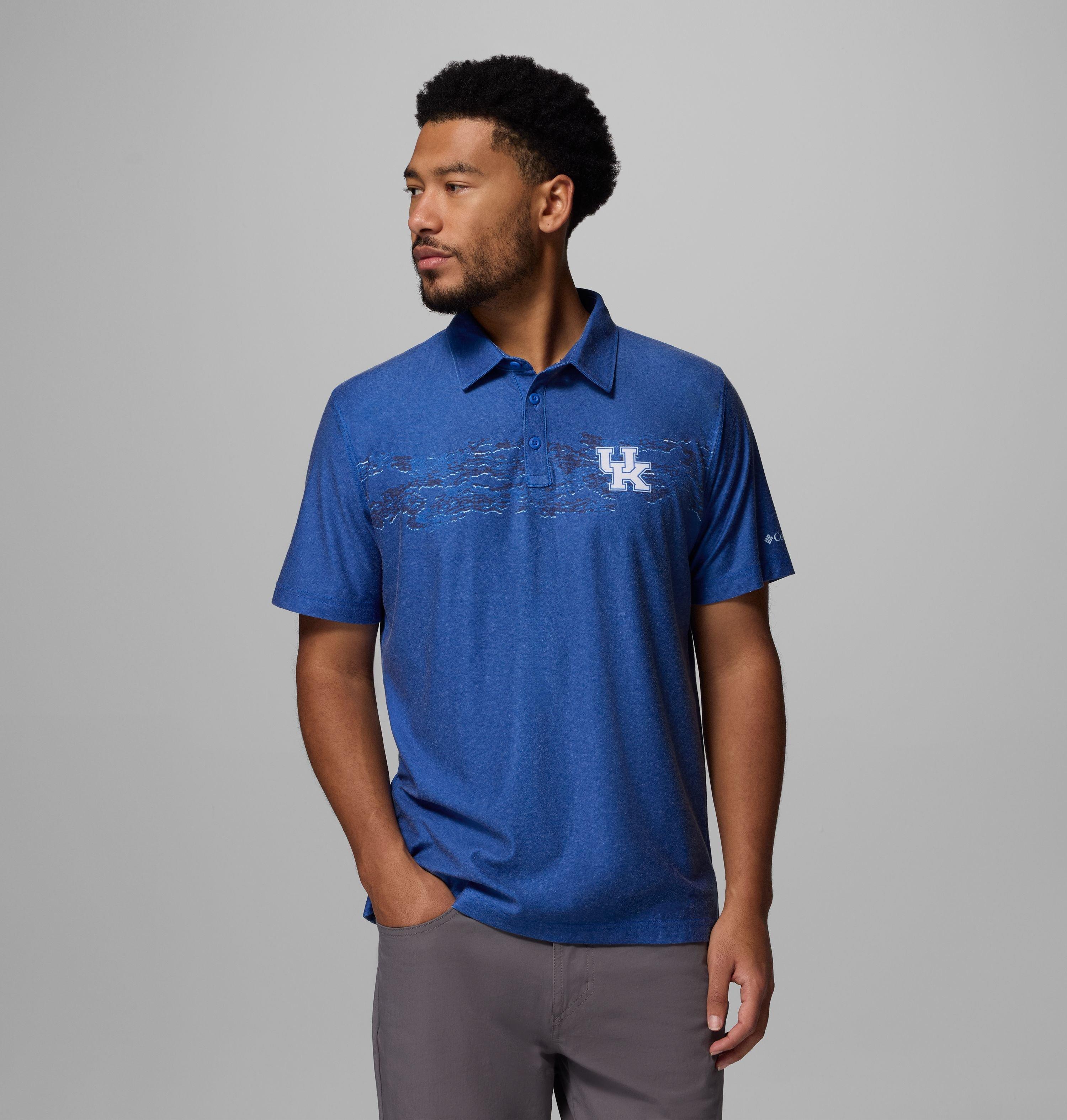 Columbia Men's Collegiate Thistletown Hills Printed Polo - Kentucky by COLUMBIA