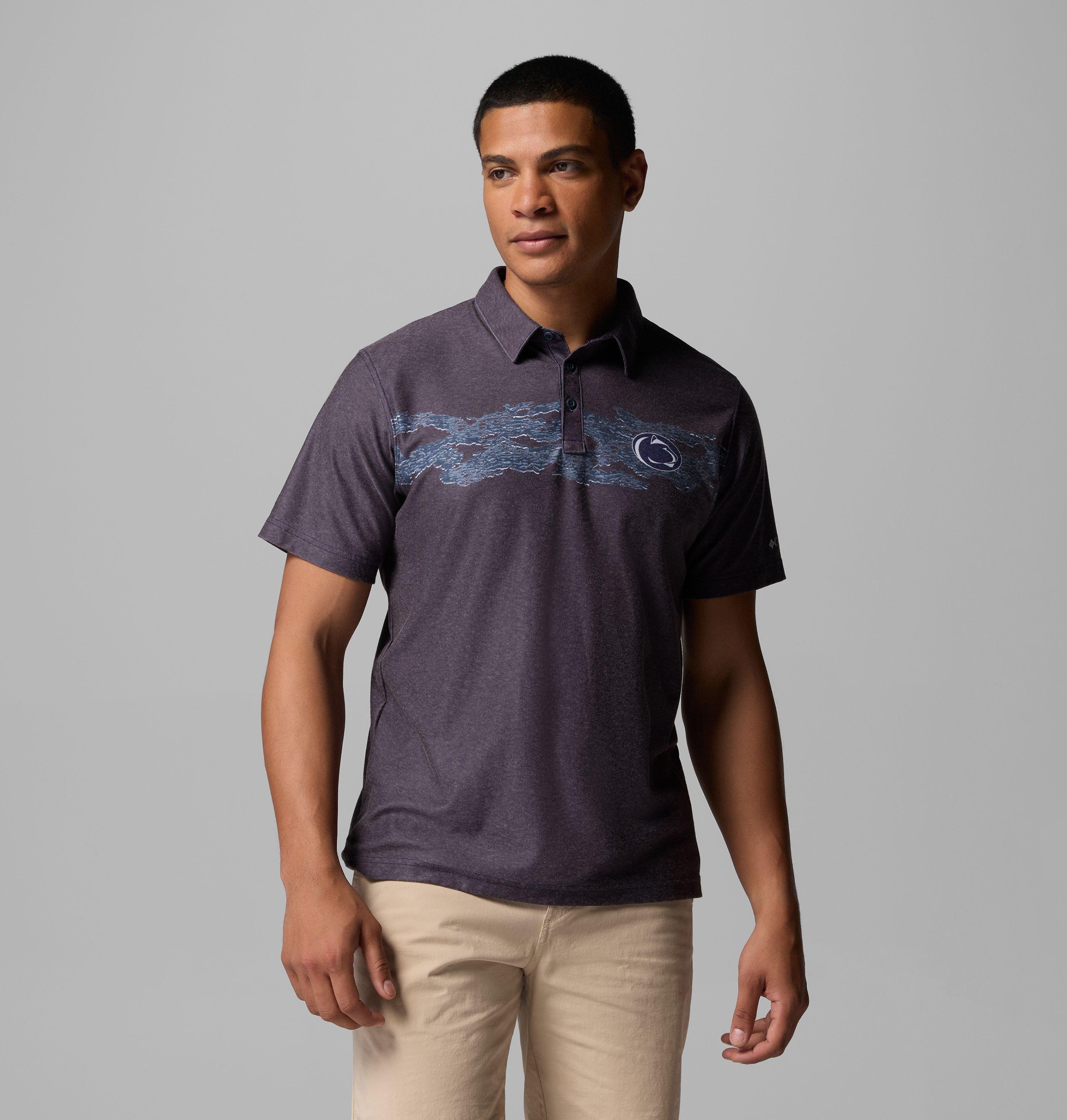 Columbia Men's Collegiate Thistletown Hills Printed Polo - Penn State by COLUMBIA
