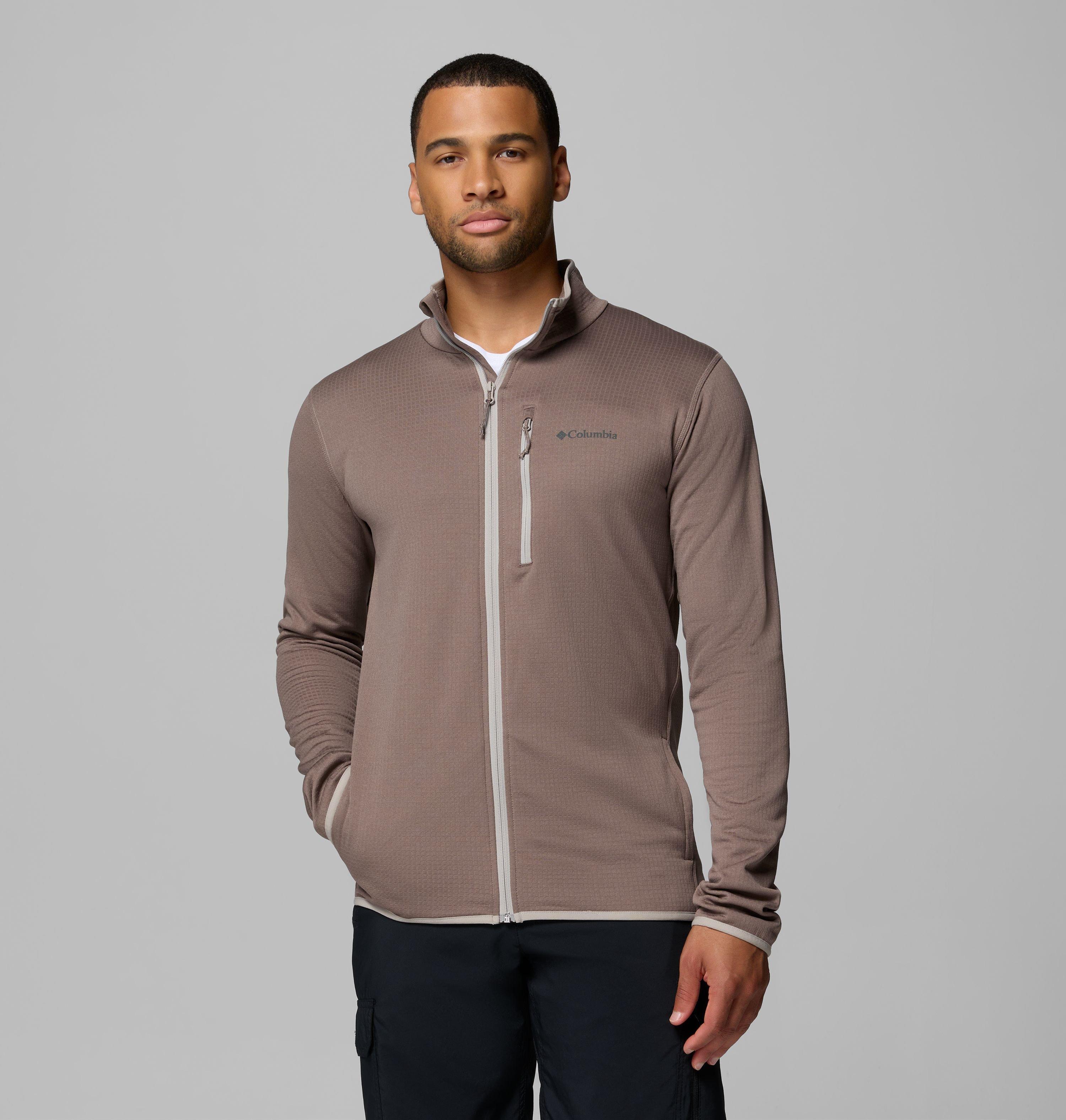 Columbia Men's Essential Hike Grid Fleece Full Zip Jacket by COLUMBIA