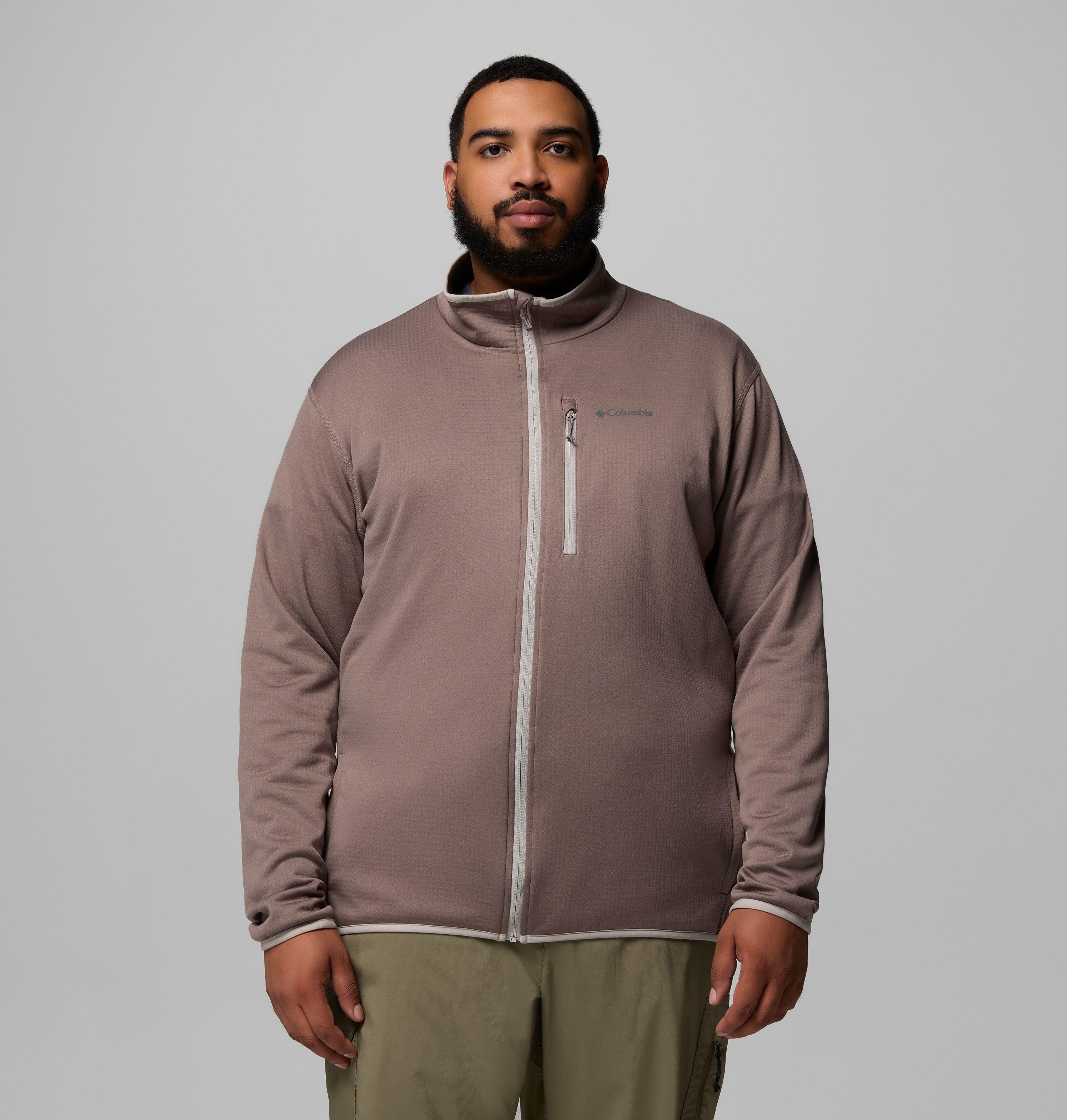 Columbia Men's Essential Hike Grid Fleece Full Zip Jacket - Big by COLUMBIA