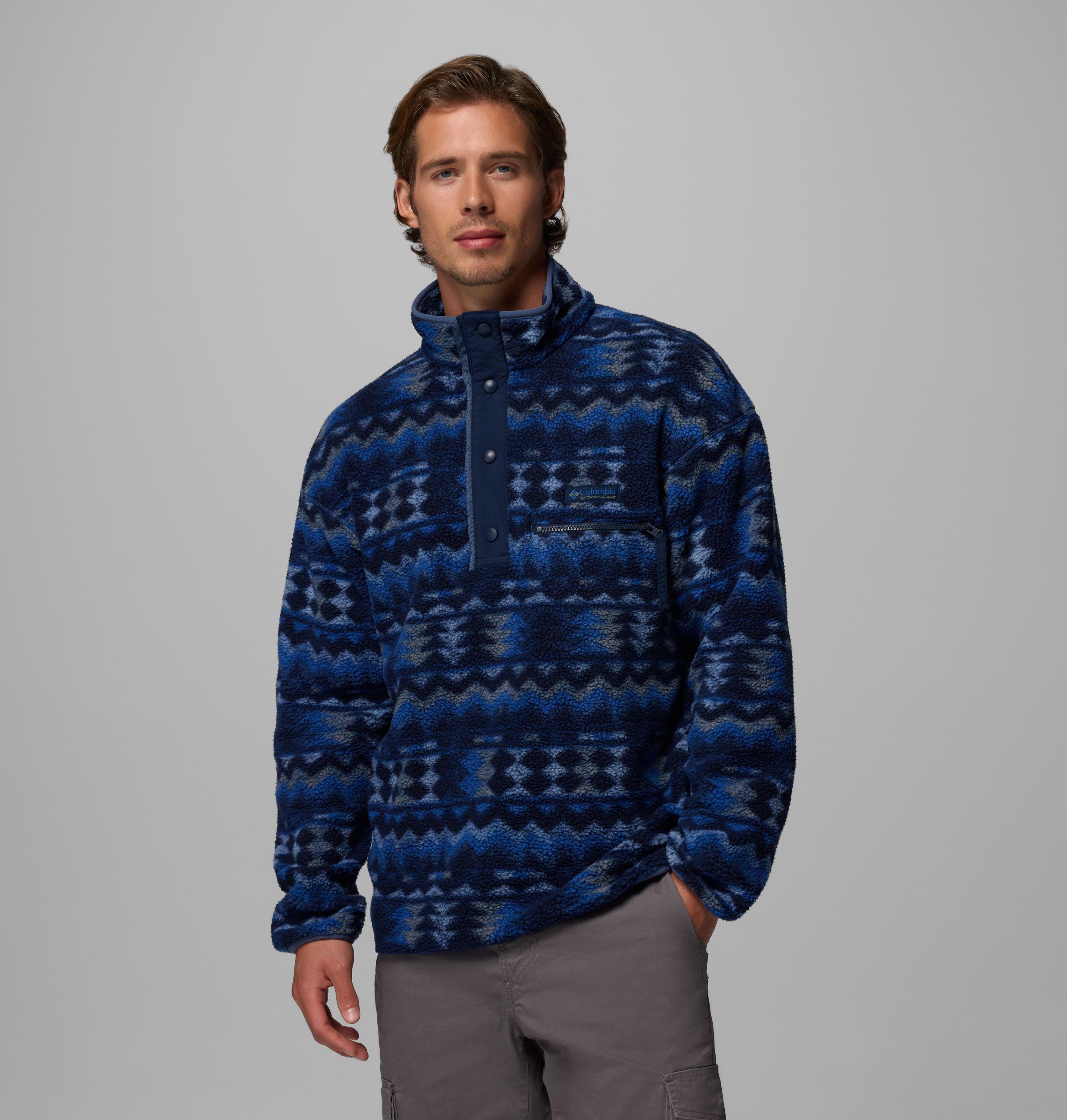 Columbia Men's Helvetia II Printed Half Snap Printed Fleece Pullover by COLUMBIA