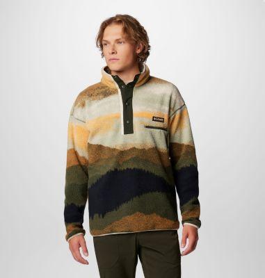 Columbia Men's Helvetia II Printed Half Snap Printed Fleece Pullover by COLUMBIA