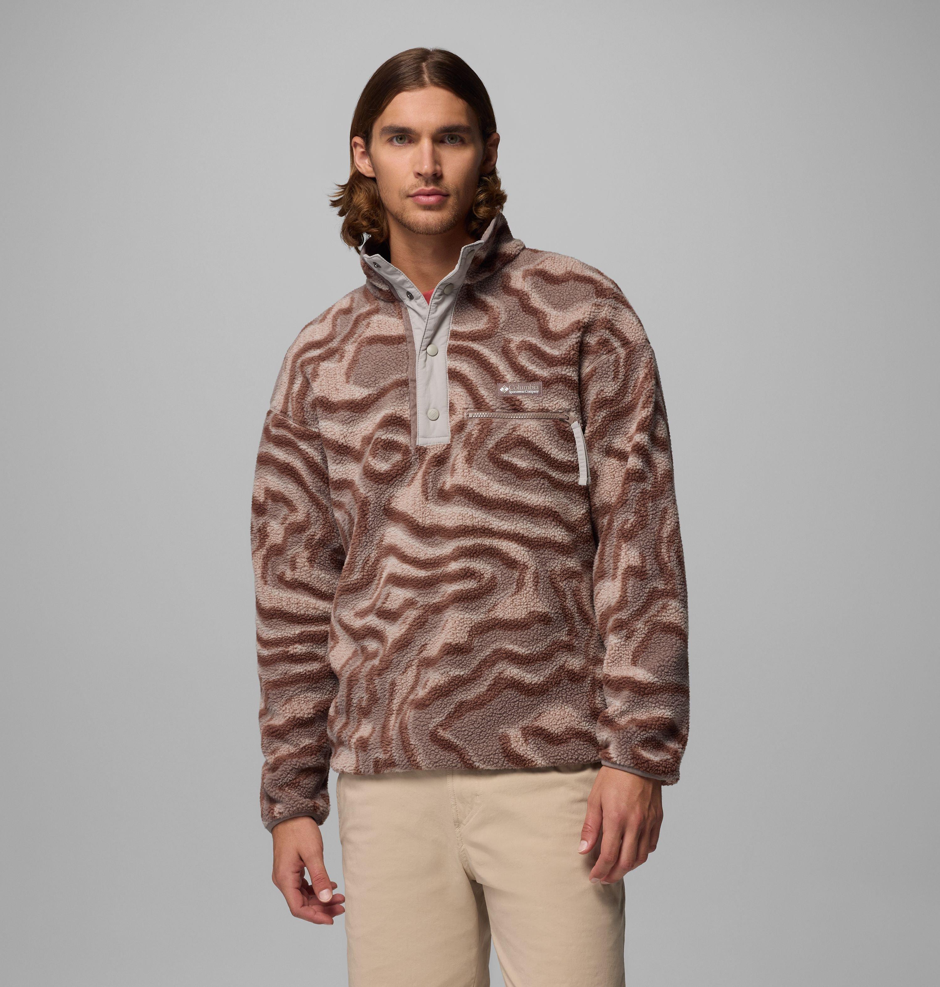 Columbia Men's Helvetia II Printed Half Snap Printed Fleece Pullover by COLUMBIA