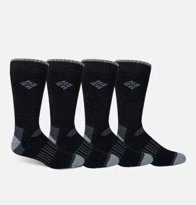Columbia Men's Moisture Control Check Crew Socks - 4 Pack by COLUMBIA