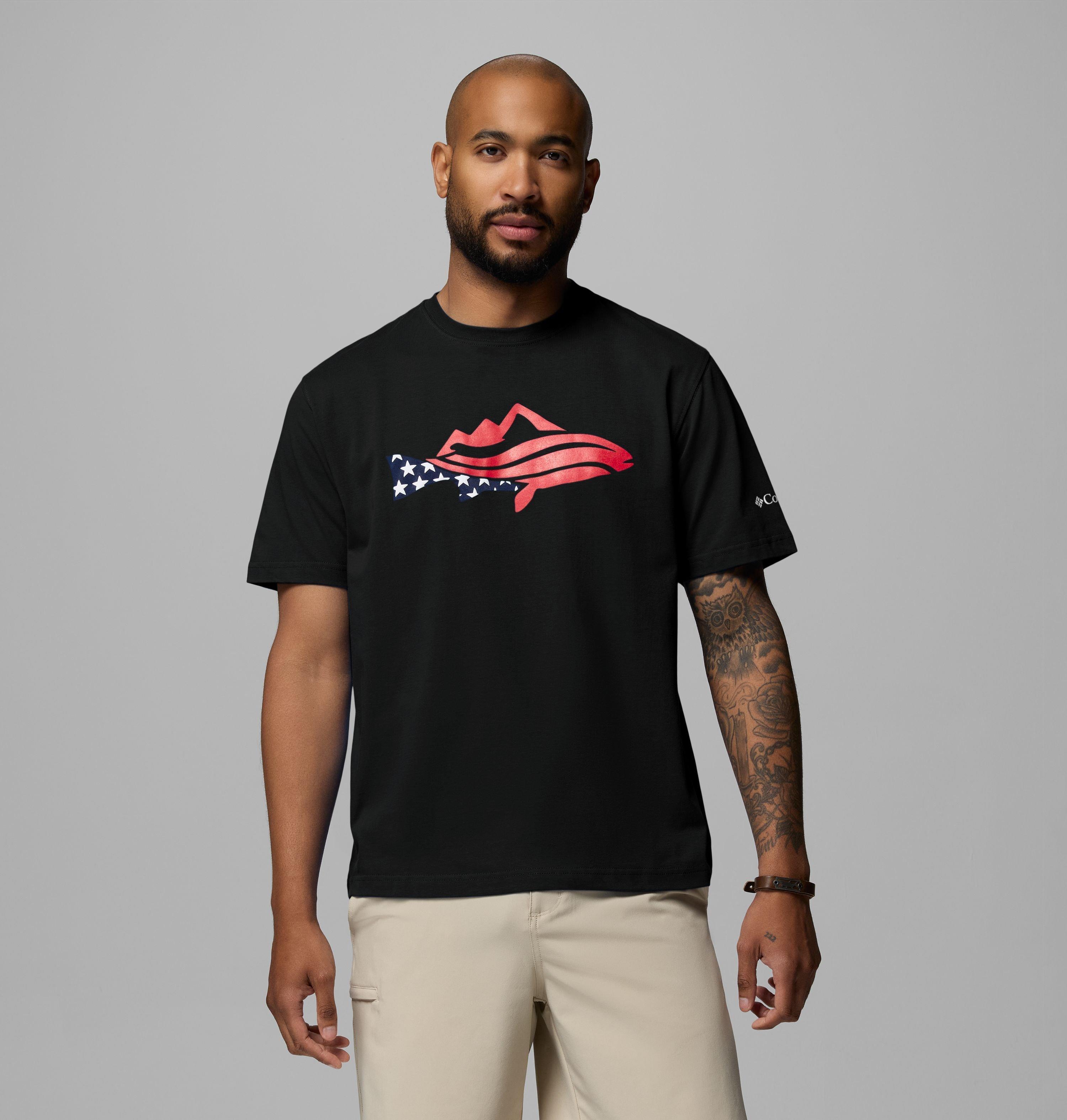 Columbia Men's PFG Silver Bank Trout Mountain T-Shirt by COLUMBIA