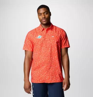 Columbia Men's PFG Super Slack Tide Short Sleeve Shirt - Miami Dolphins by COLUMBIA