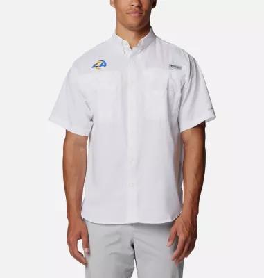 Columbia Men's PFG Tamiami Short Sleeve Shirt - Los Angeles Rams by COLUMBIA