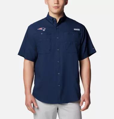 Columbia Men's PFG Tamiami Short Sleeve Shirt - New England Patriots by COLUMBIA
