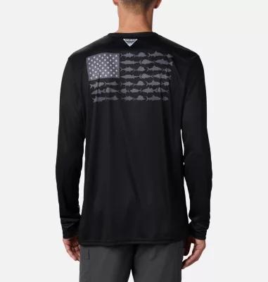 Columbia Men's Terminal Tackle PFG Fish Flag Long Sleeve Shirt by COLUMBIA
