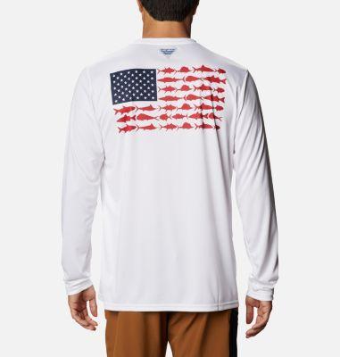 Columbia Men's Terminal Tackle PFG Fish Flag Long Sleeve Shirt by COLUMBIA